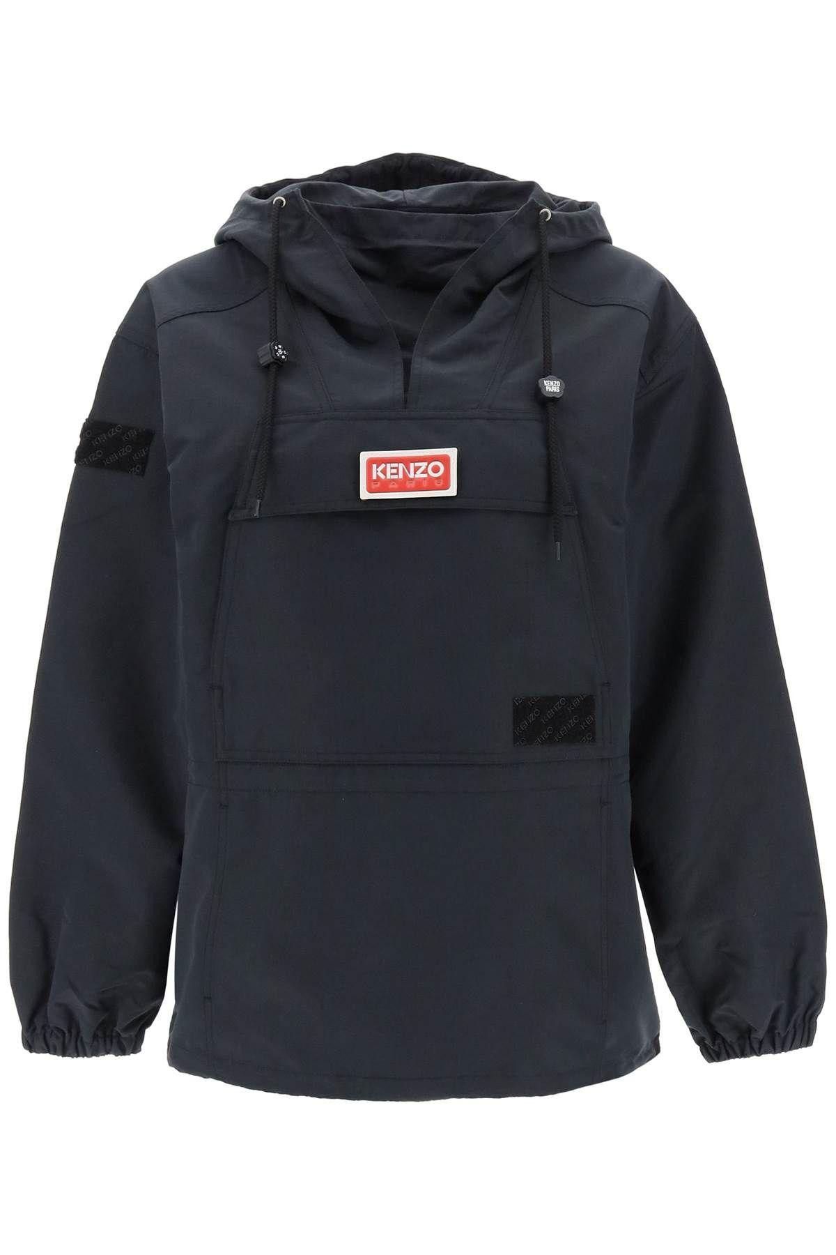 image of Kenzo Windbreaker Ripstop Anorak Size S For Women in Black