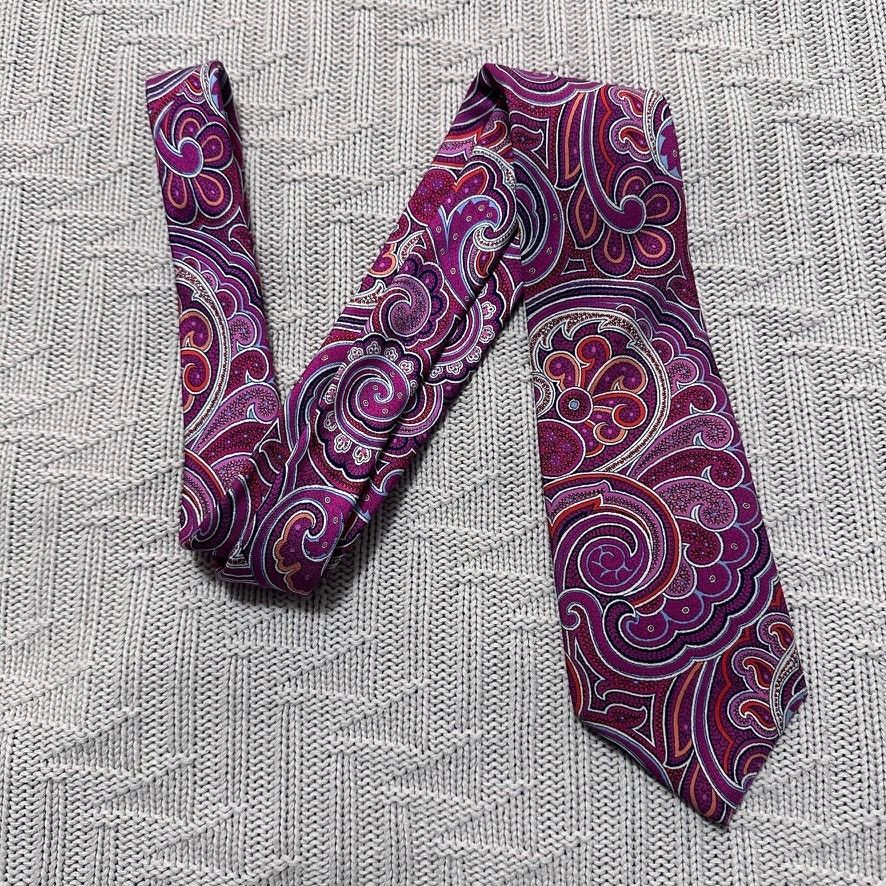 Nordstrom Nordstrom pink paisley silk tie Size ONE SIZE - 1 Thumbnail