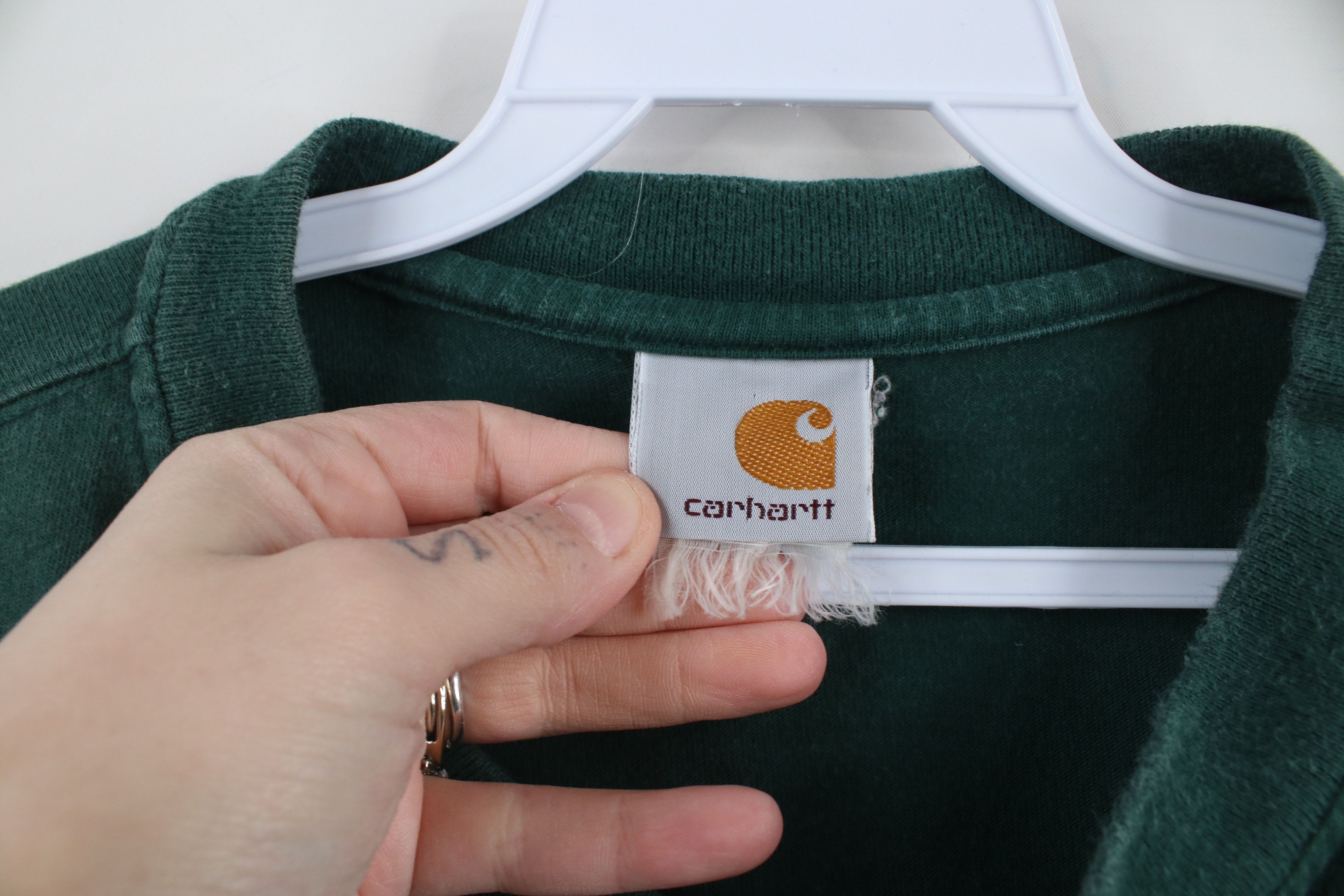 Carhartt × Vintage Vintage 90s Carhartt Spell Out Heavyweight Henley T-Shirt Size US XXL / EU 58 / 5 - 8 Thumbnail