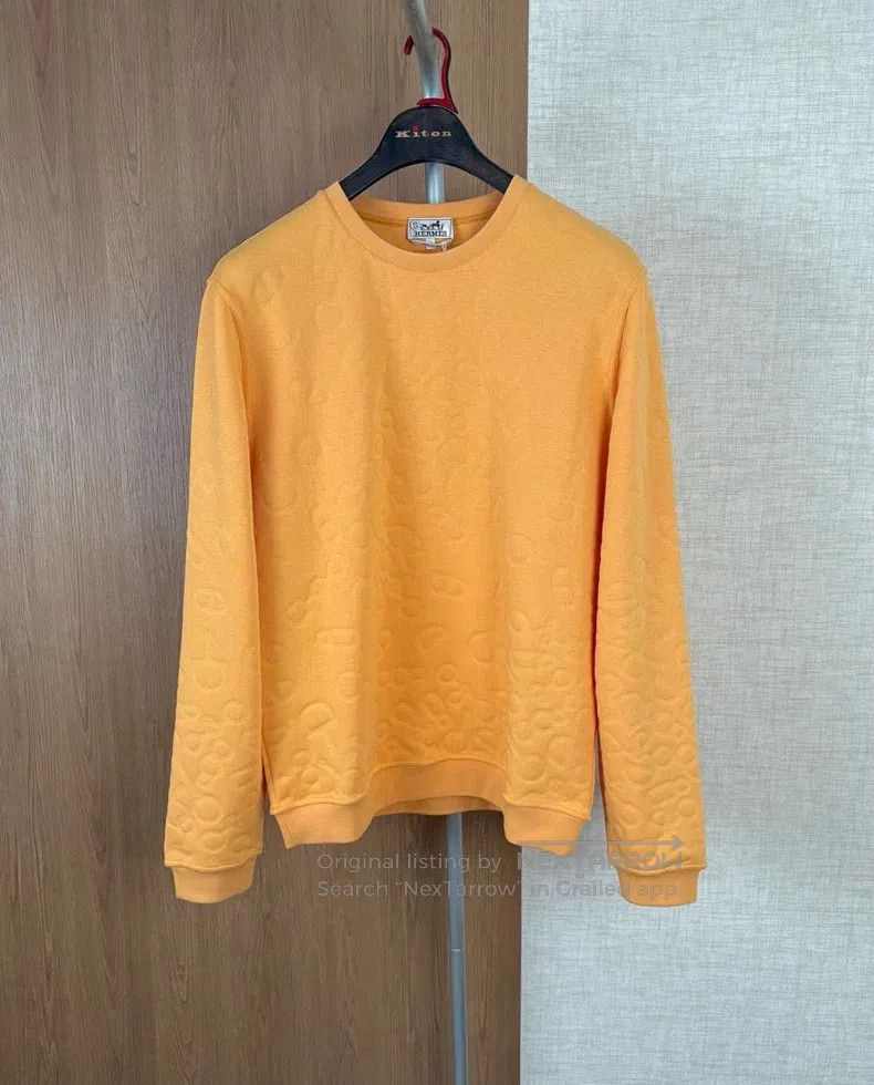 Hermes Hermes Spring-Autumn Men's Pig Nose Full Print Sweatshirt Size US XL / EU 56 / 4 - 1 Thumbnail