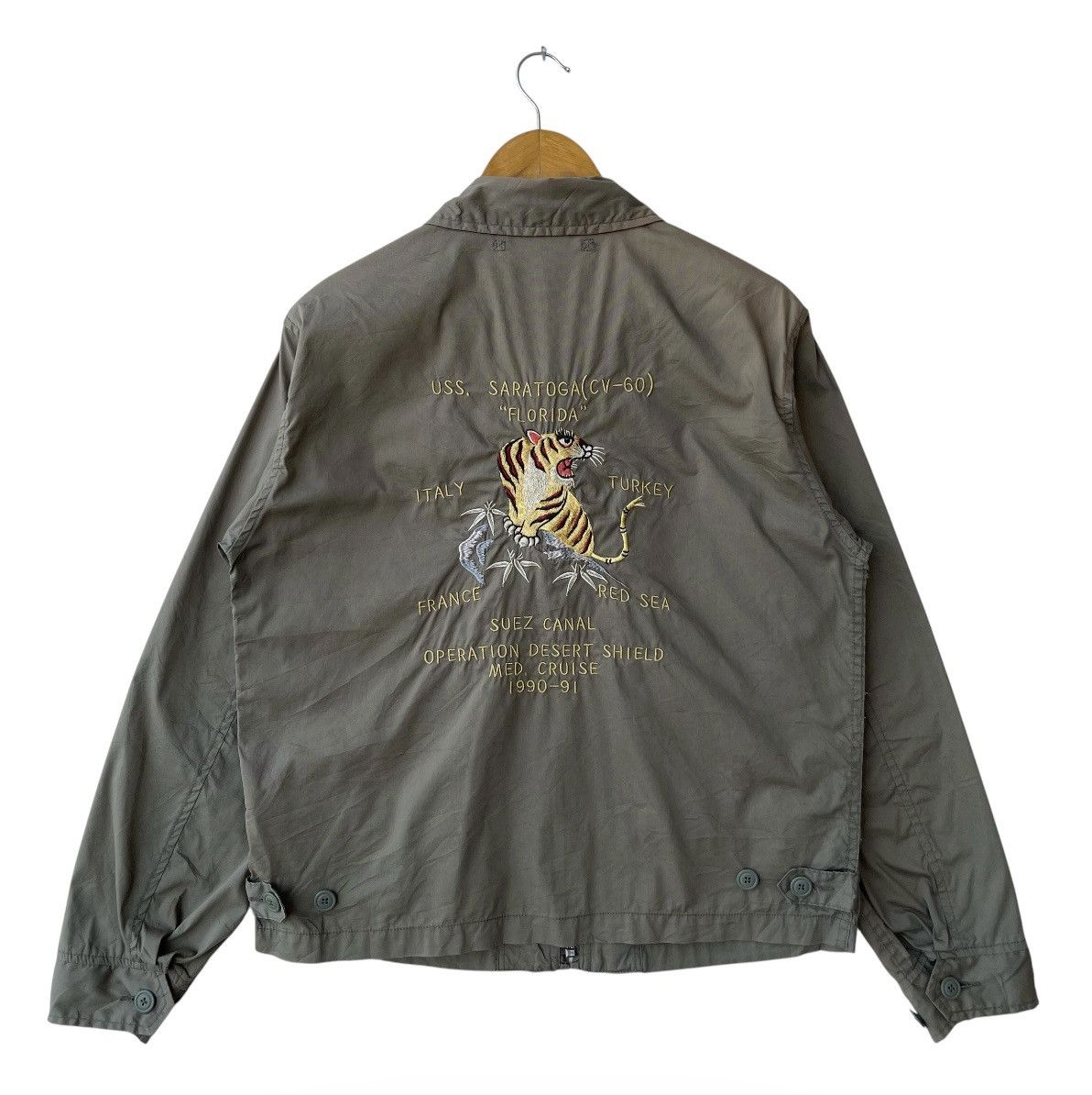 Avirex Vintage 90s Avirex USS Saratoga CV-60 Tour Souvenir Jacket Size US M / EU 48-50 / 2 - 1 Thumbnail