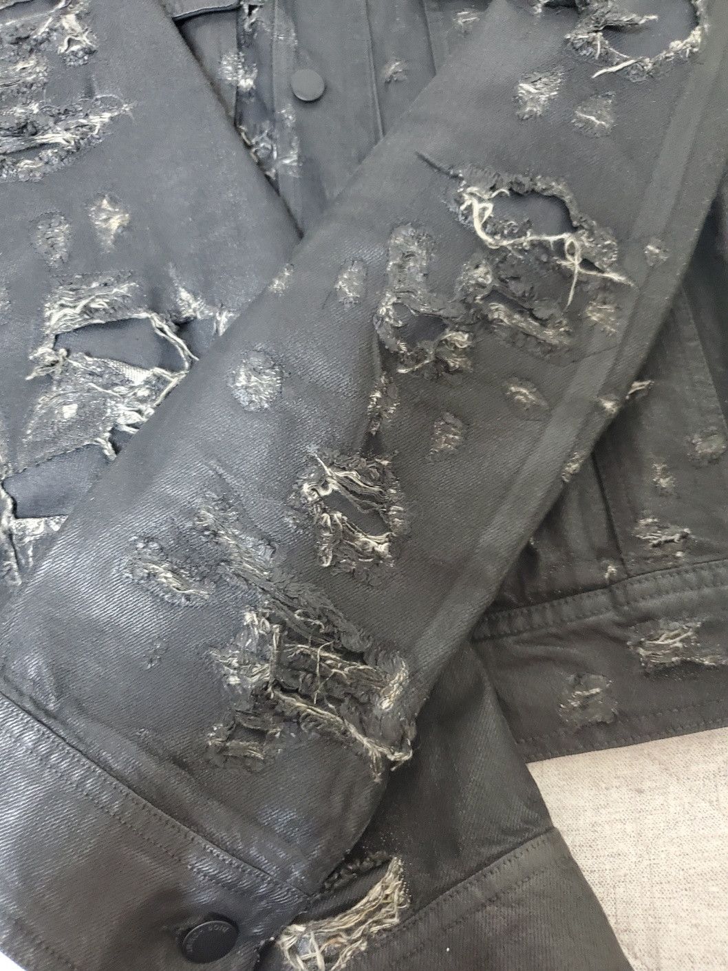 Dior [52] Dior Homme Strip SS04 Waxed Jacket Size US L / EU 52-54 / 3 - 9 Thumbnail