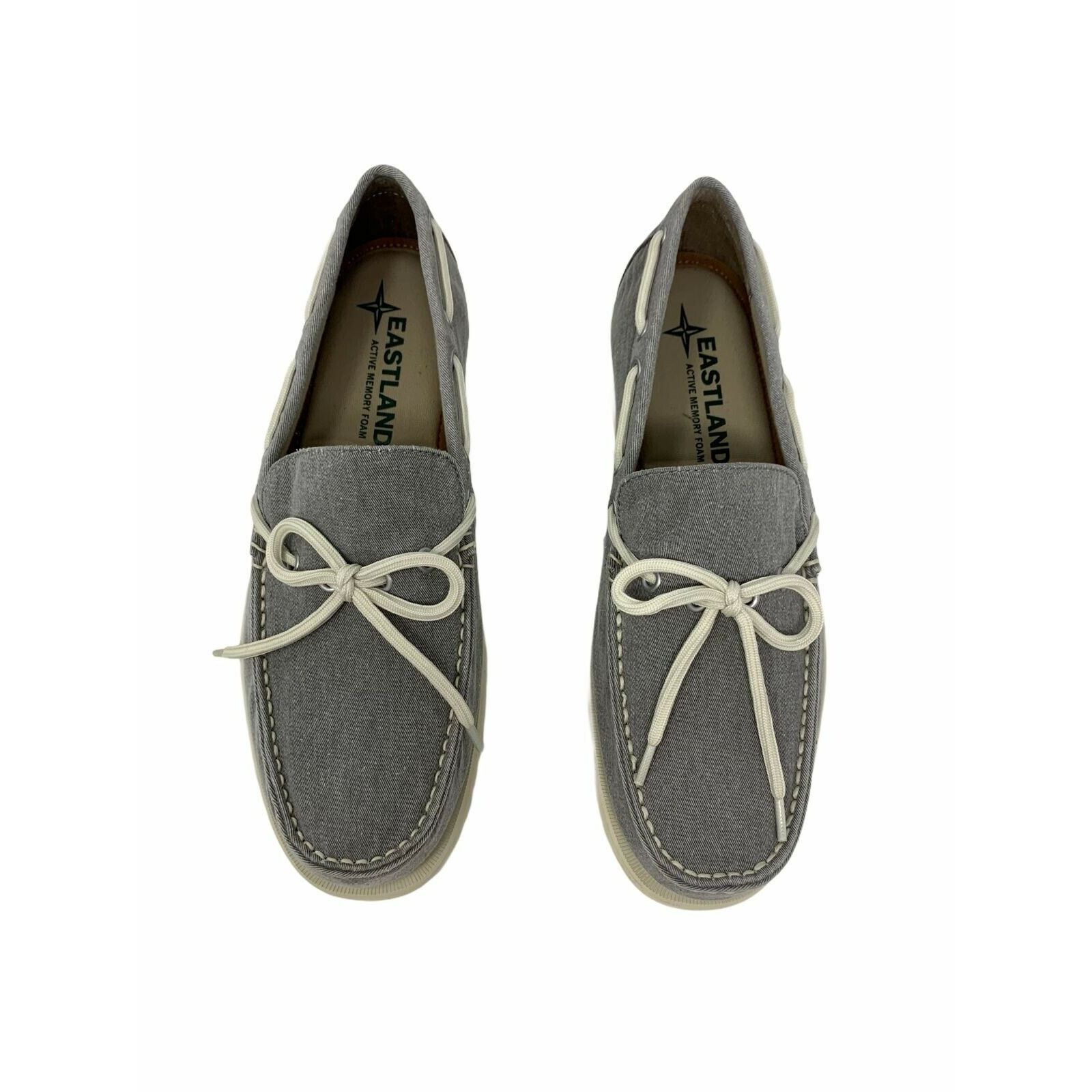 Eastland Eastland Men's Grey Yarmouth 1-Eye Canvas Boat Shoes 11.5 D Size US 11.5 / EU 44-45 - 6 Thumbnail