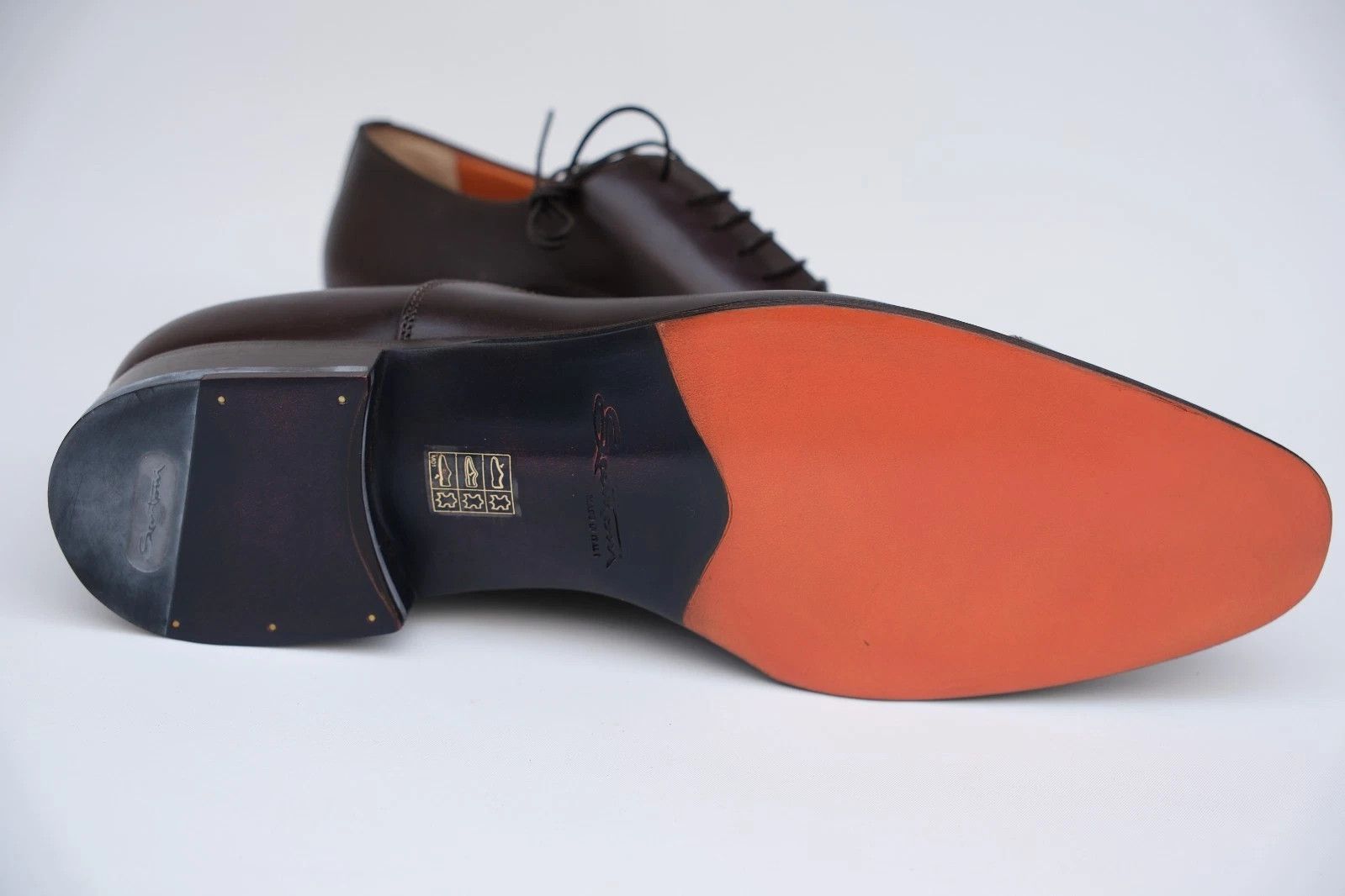 Santoni Santoni Brown Leather Oxford Shoes Brown EU 45 UK 11 US 12 Size US 12 / EU 45 - 8 Thumbnail