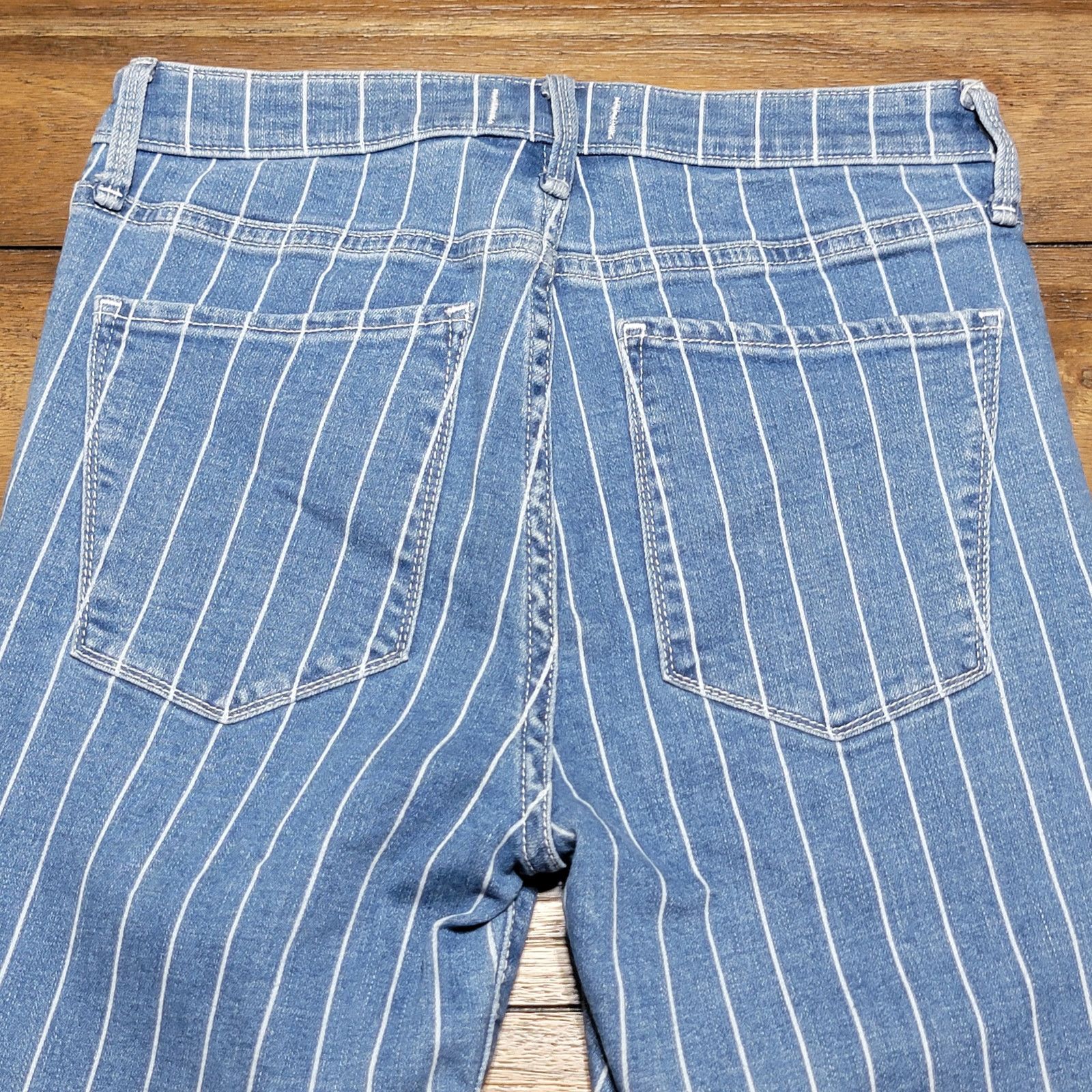 Abercrombie & Fitch Abercrombie & Fitch Simone Hi Rise Ankle Stripe Jeans -28/6R Size 28" / US 6 / IT 42 - 4 Thumbnail