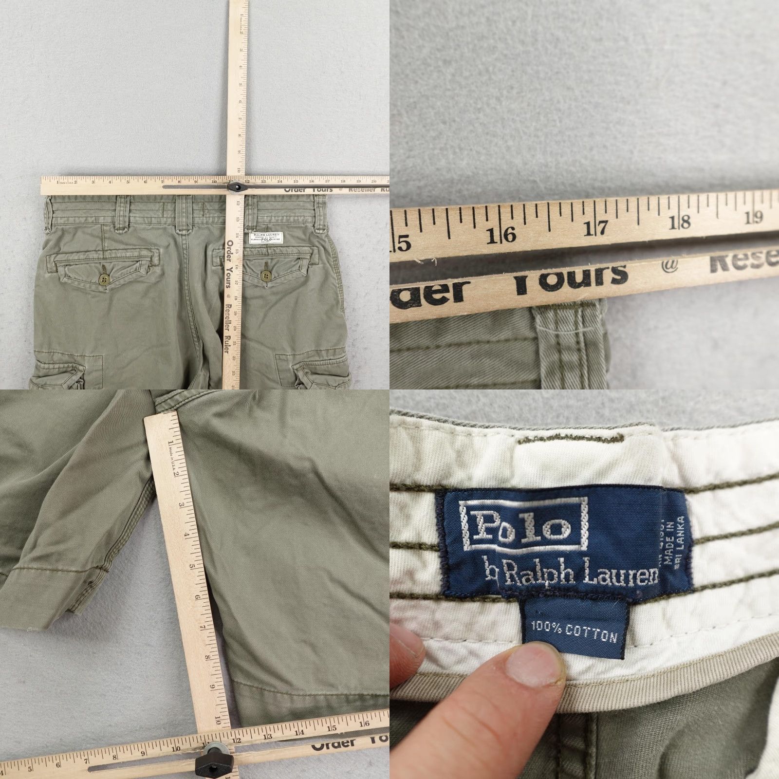 Polo Ralph Lauren VINTAGE Polo Ralph Lauren Shorts Mens 36 Olive Army Green Cargo Utility Outdoors Size US M / EU 48-50 / 2 - 8 Thumbnail