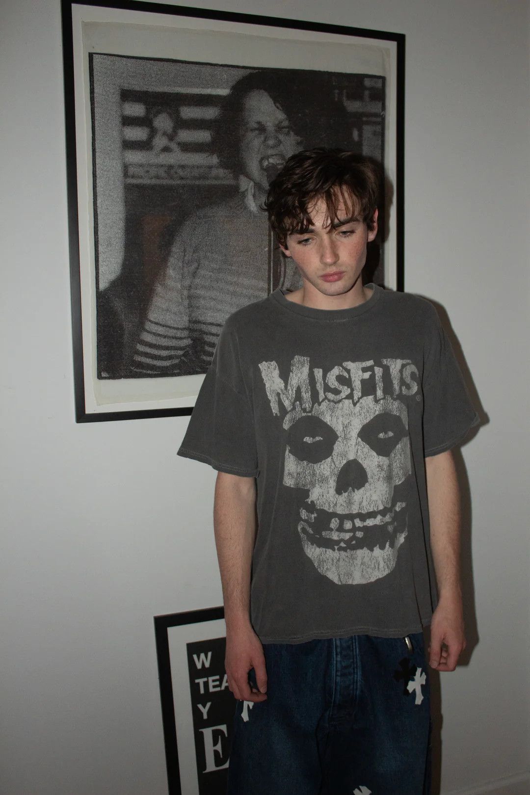 Vintage 🚭 ICONIC 🚭 90's MISFITS FADED CRIMSON GHOST LOGO SHIRT Size US XL / EU 56 / 4 - 4 Thumbnail