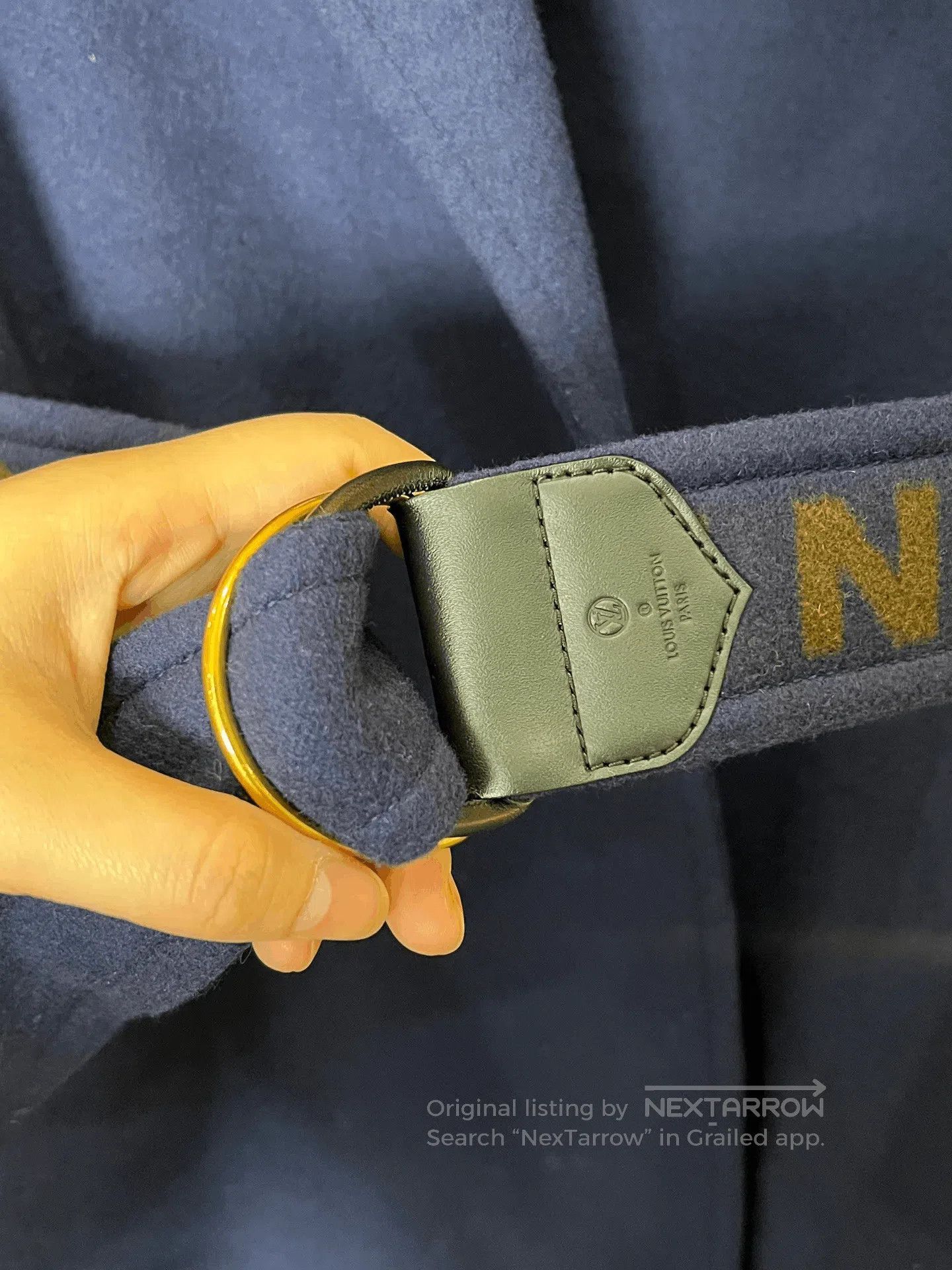 Louis Vuitton LV Blue Long Coat with Belt. Size S / US 4 / IT 40 - 3 Thumbnail