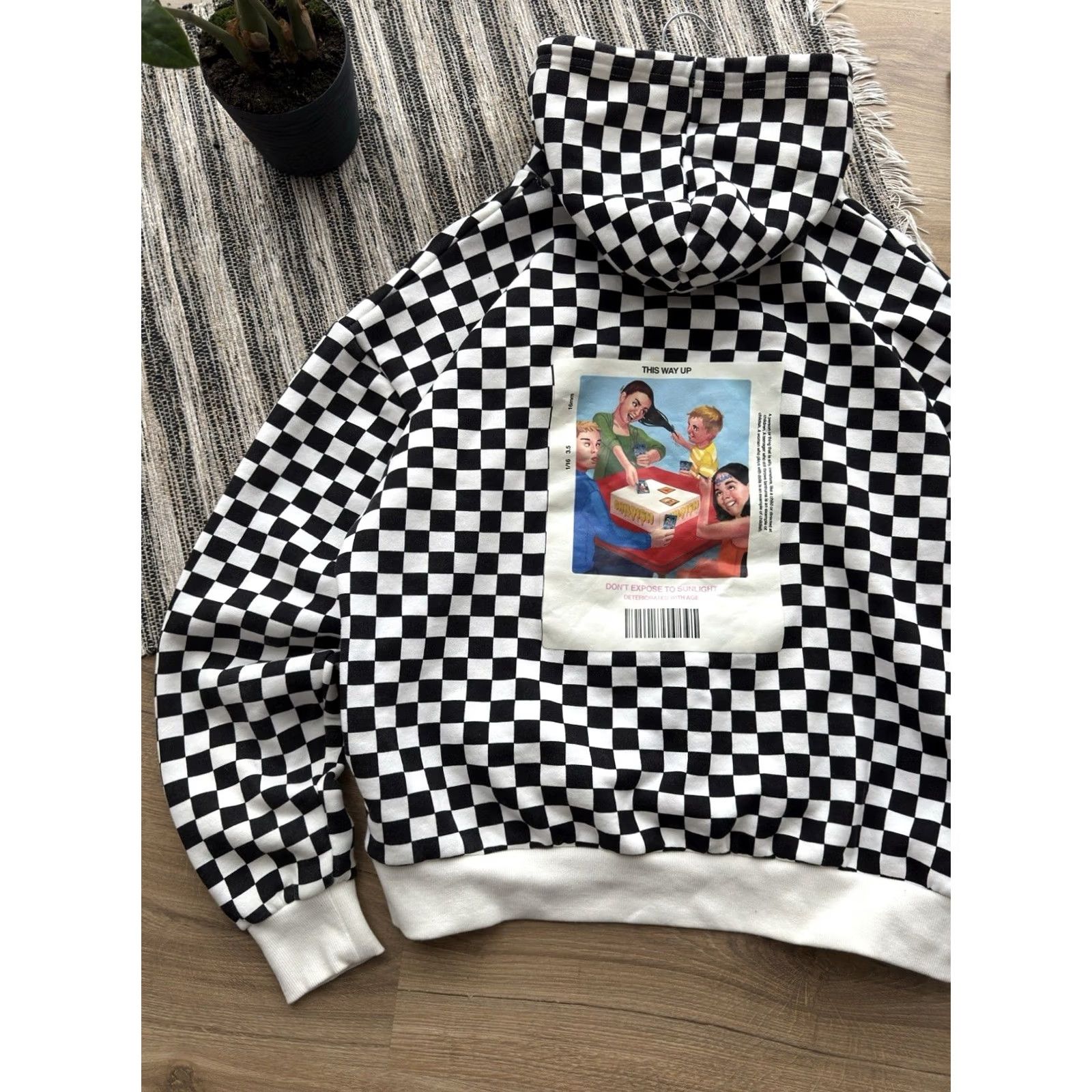 Vintage VINTAGE Childish Hoodie CHECK White M Men Size US M / EU 48-50 / 2 - 7 Thumbnail