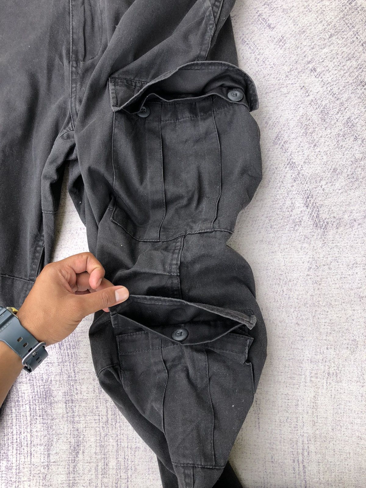 All Blacks W36 Vintage Black Cargo Pants 8 poket Military Pants Size US 36 / EU 52 - 7 Thumbnail