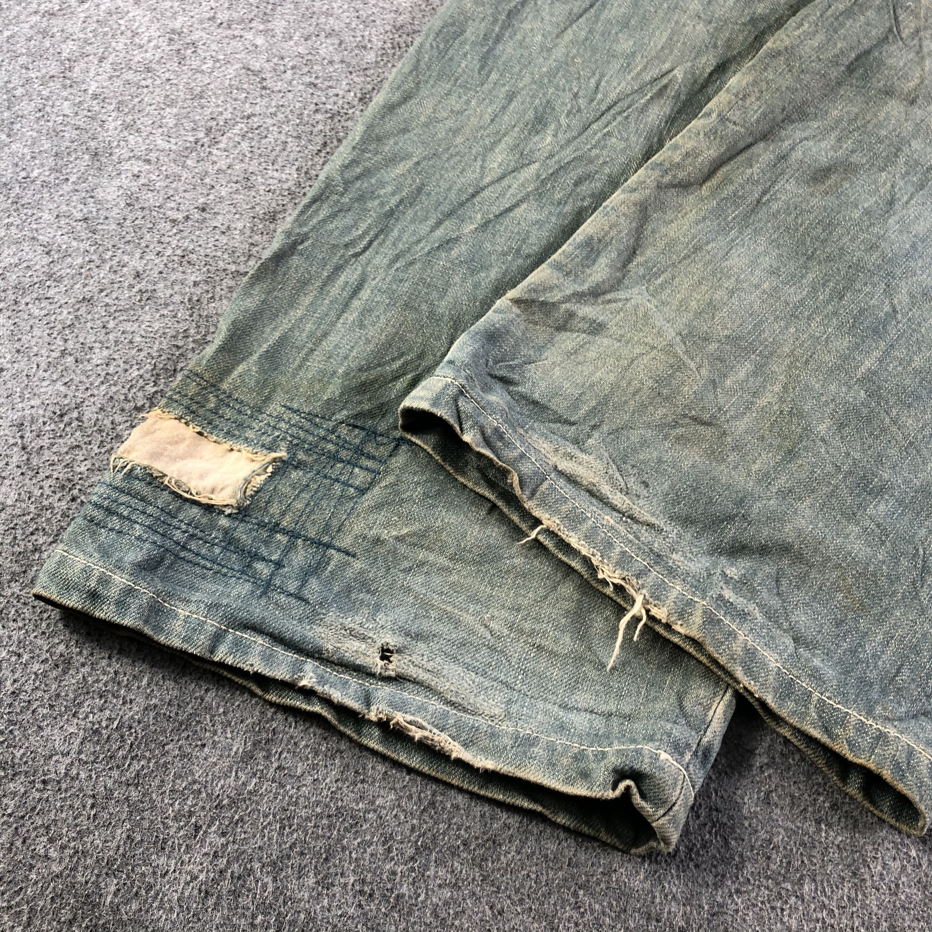 Japanese Brand Vintage Japanese Baggy Jeans-J3845 Size US 35 - 5 Thumbnail