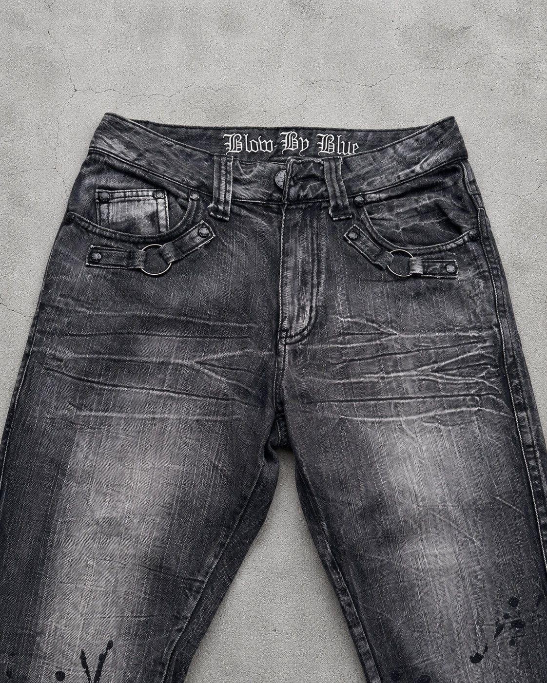 5351 POUR LES HOMMES BLUE BY BLUE laceup flare jeans Size US 29 - 3 Thumbnail
