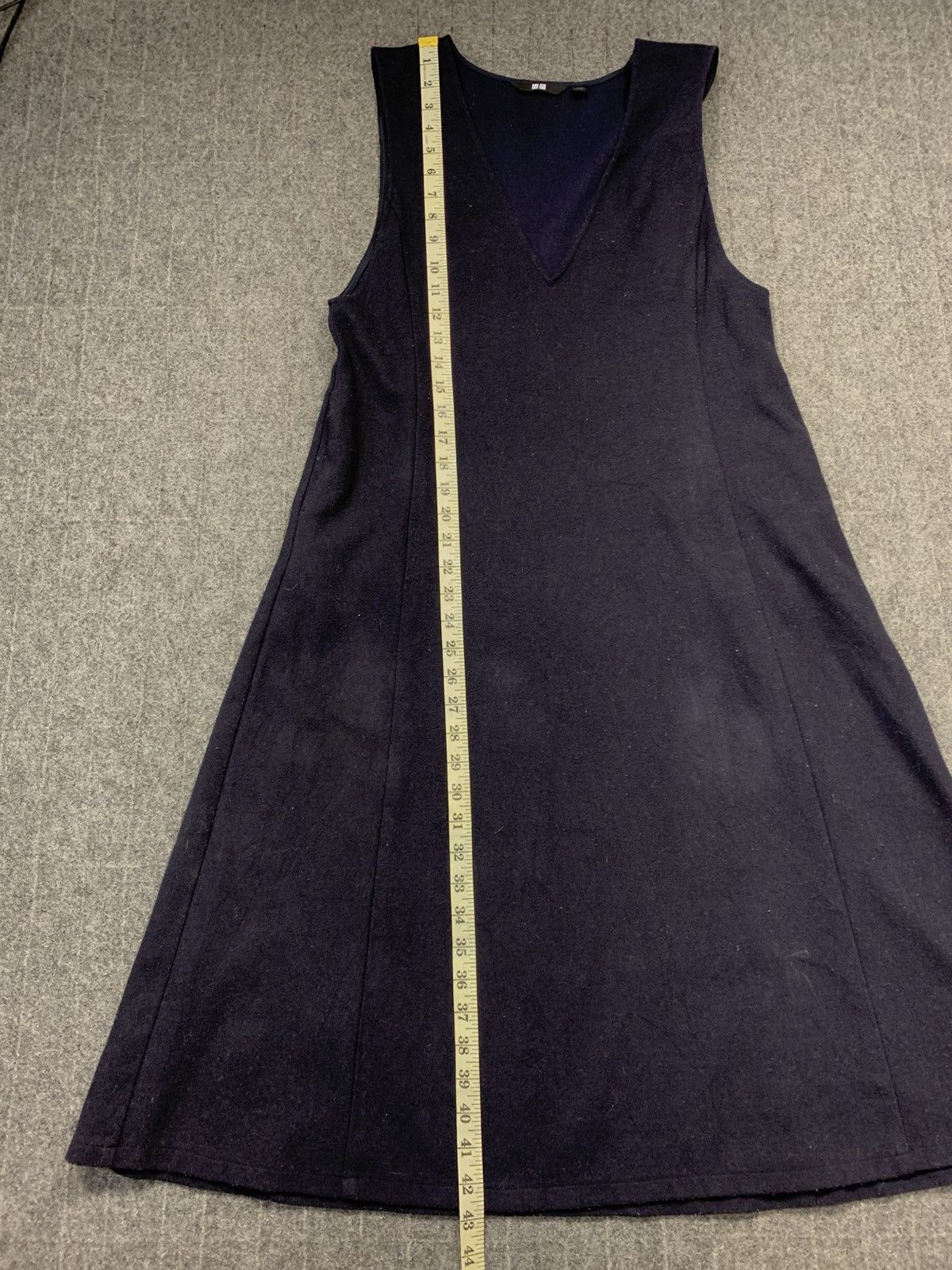 Japanese Brand Hype Brushed Jersey Jumper Skirt Dress Plain Design Deep V Size S / US 4 / IT 40 - 9 Thumbnail