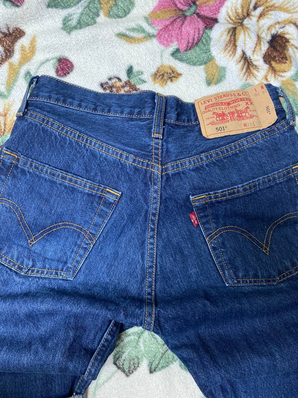 Levi's Levi's 501 Denim Shorts Dark Wash Loose Straight Fit Mens Size US 28 / EU 44 - 13 Thumbnail