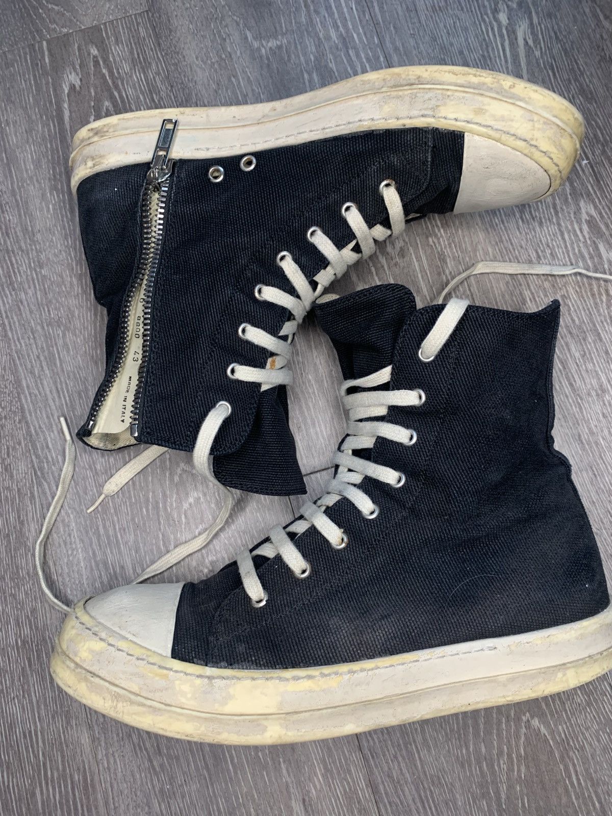 Rick Owens Drkshdw rick owen ramones high top Size US 10 / EU 43 - 5 Thumbnail