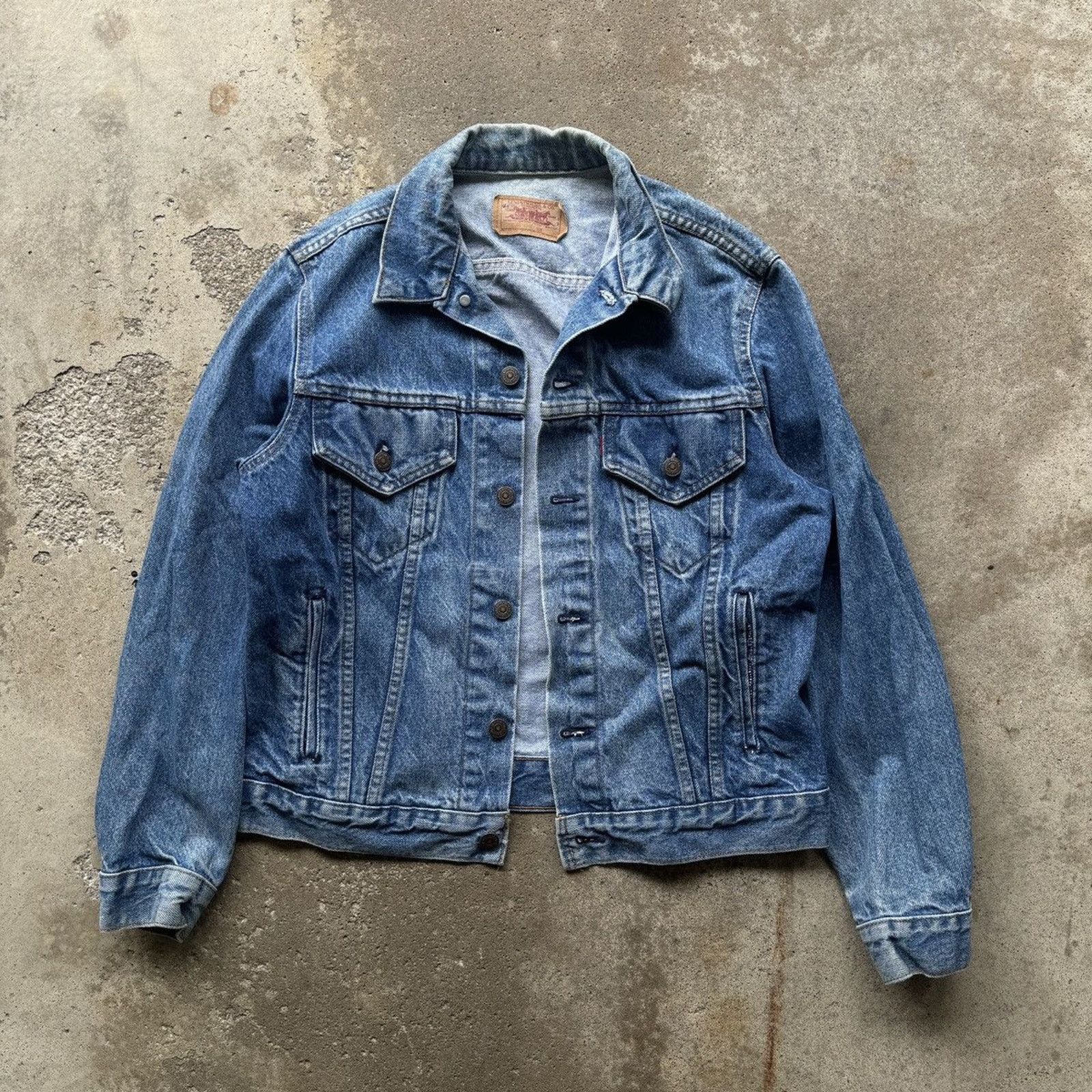 Levi's 70s Levi's Thrashed Faded Trucker Jacket USA ERD Grunge Size US S / EU 44-46 / 1 - 1 Thumbnail