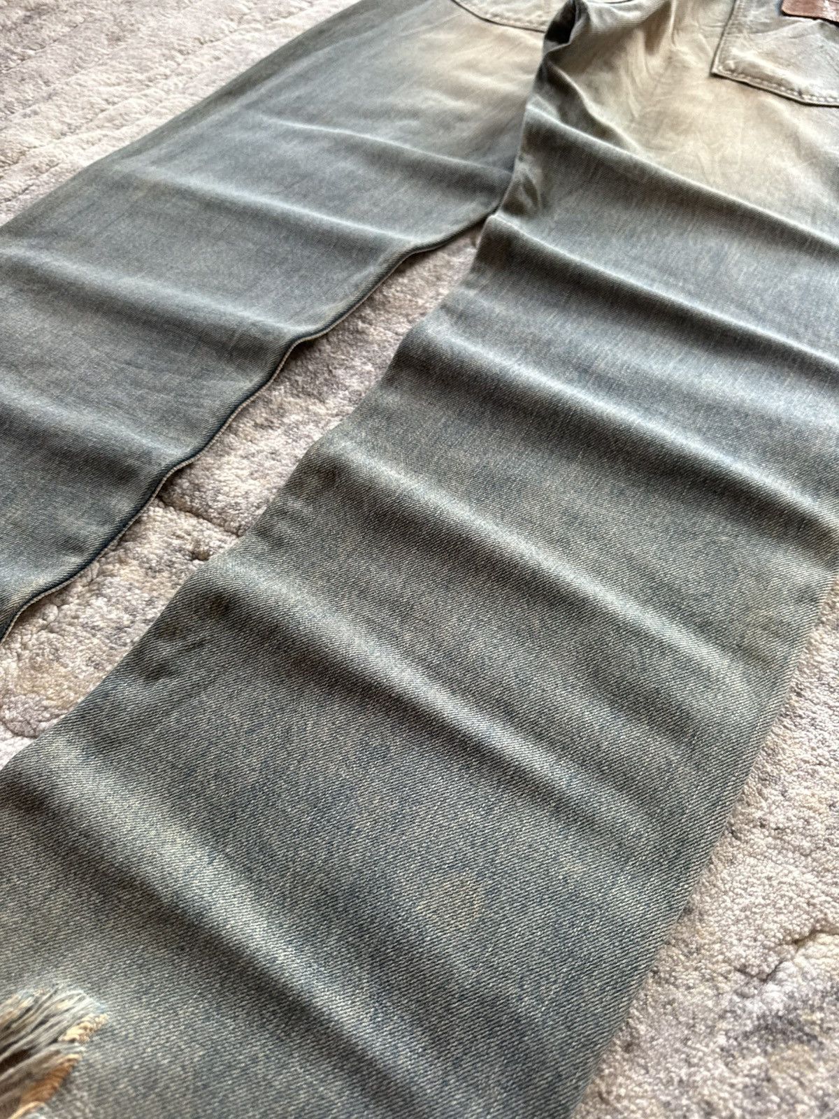 Japanese Brand Vintage Wrangler Mud Wash Distressed Baggy Selvedge Jeans Size US 29 - 20 Thumbnail