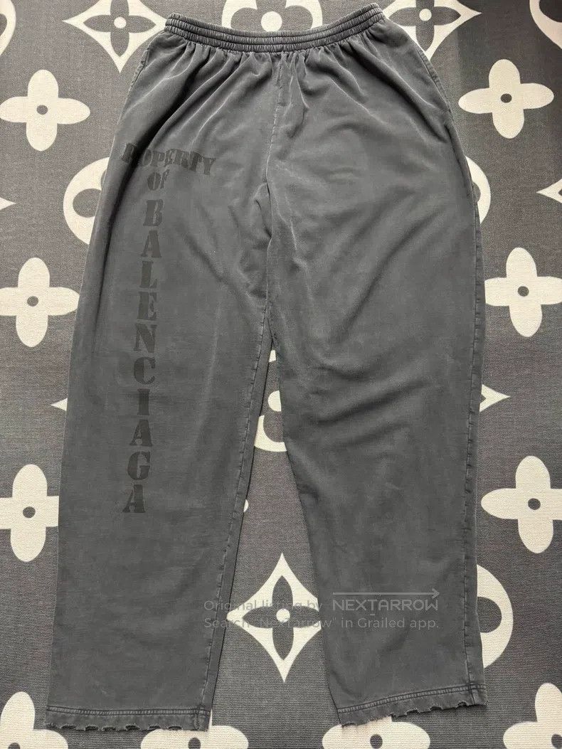 Balenciaga Balenciaga size M Black Distressed Washed Printed Long Pan Size US 27 - 1 Thumbnail