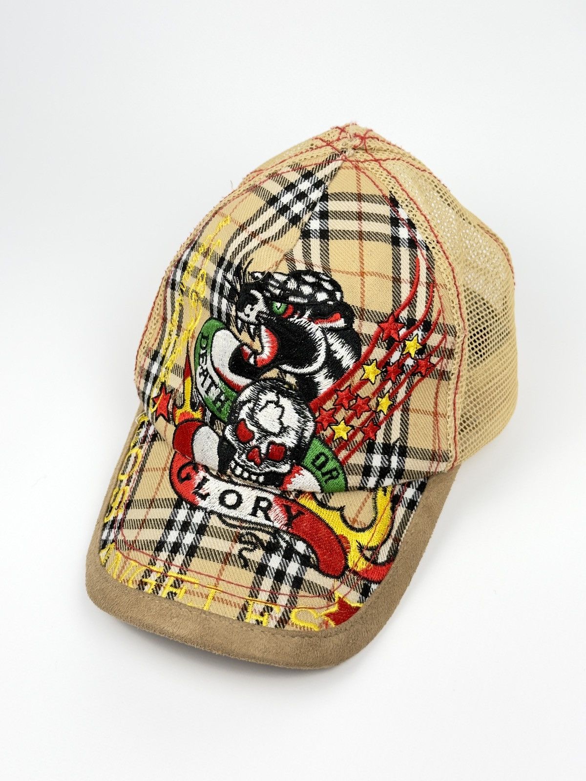 Ed Hardy 🔥 Don Ed Hardy Christian Audigier Hat Cap Burberry Print Size ONE SIZE - 3 Thumbnail