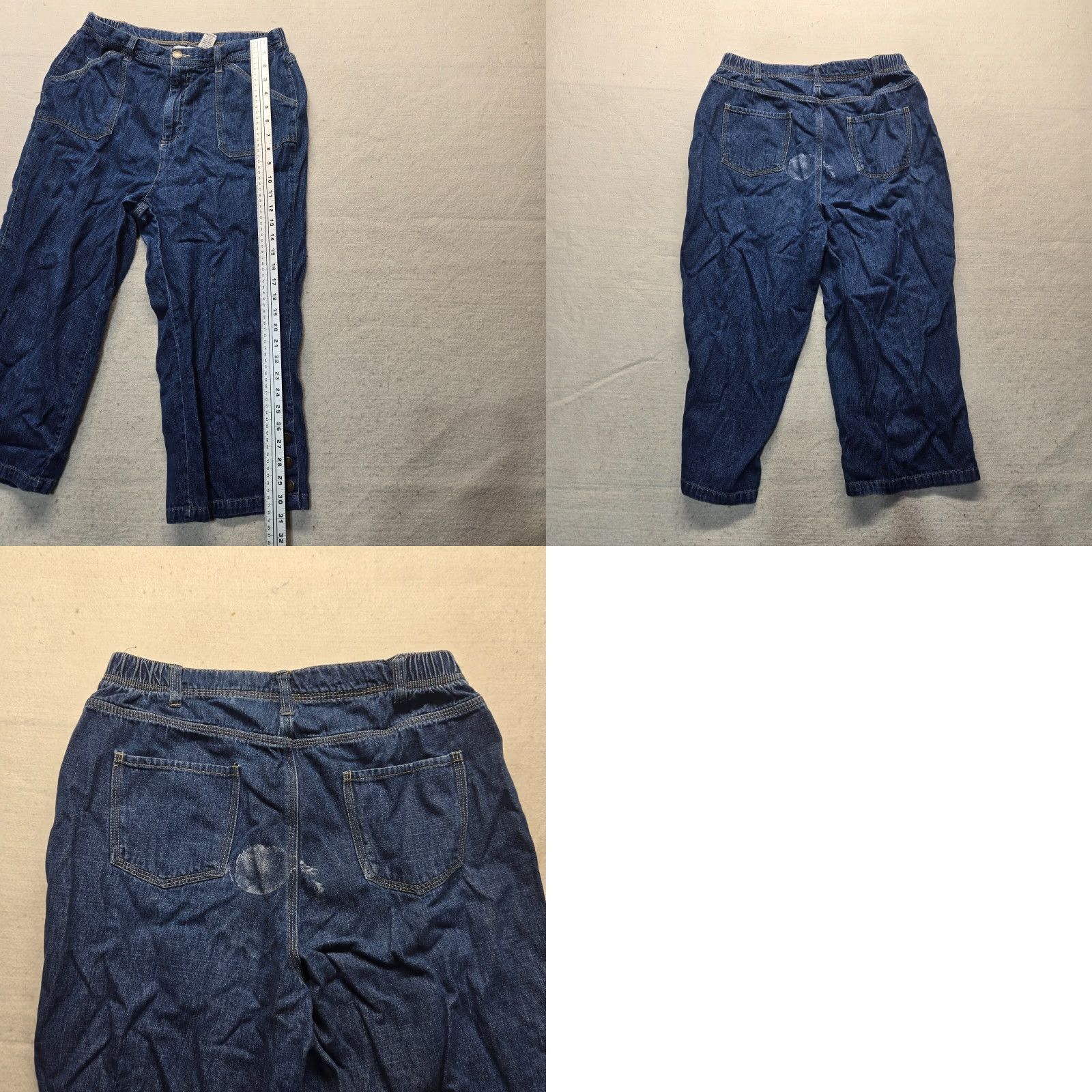 Denime Kim Rogers Denim Blue Jeans Pants Capris Ankle Button Adult Women's Size 12 Size 34" / US 12 / IT 48 - 8 Thumbnail