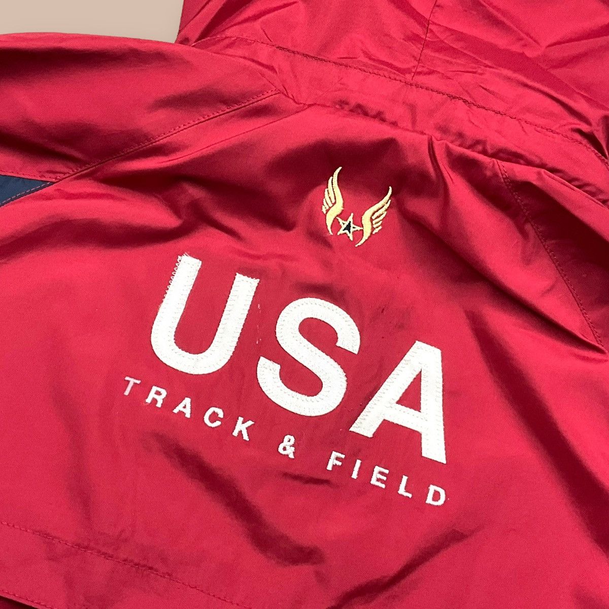 Nike Nike Windbreaker USA Track&Field Y2K Olympic Red Jacket Size US L / EU 52-54 / 3 - 15 Thumbnail