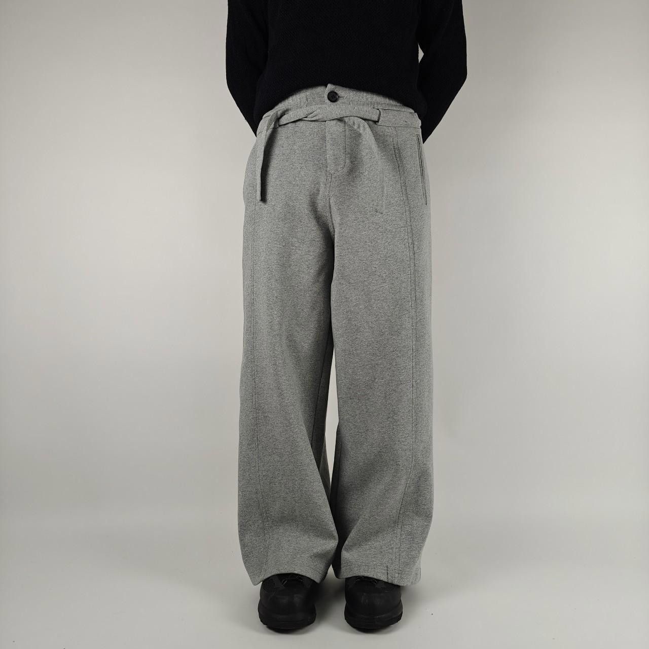 Other Grey Wide Thick Belted Sweatpants Size US 32 / EU 48 - 2 Thumbnail