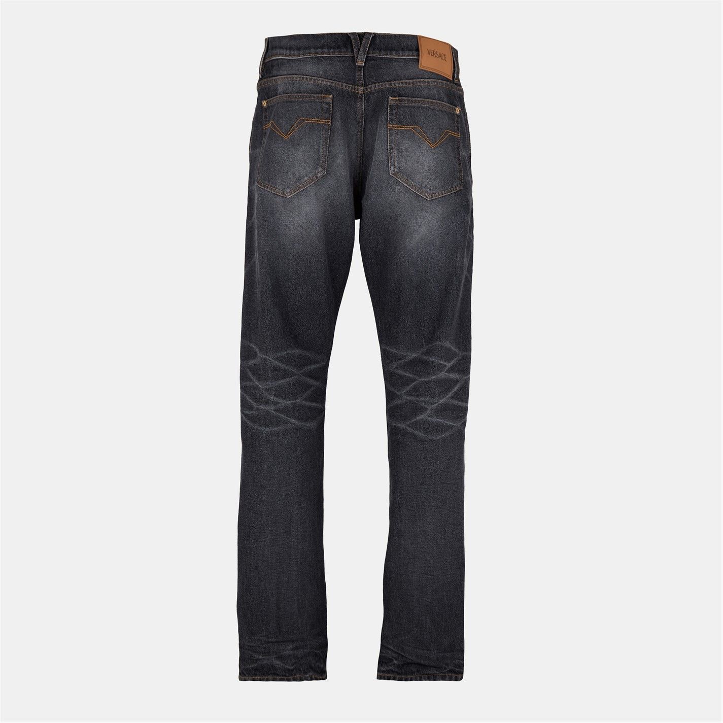 Versace o1g2r1mq0526 Denim Straight Leg Jeans in Black Size US 34 / EU 50 - 2 Thumbnail