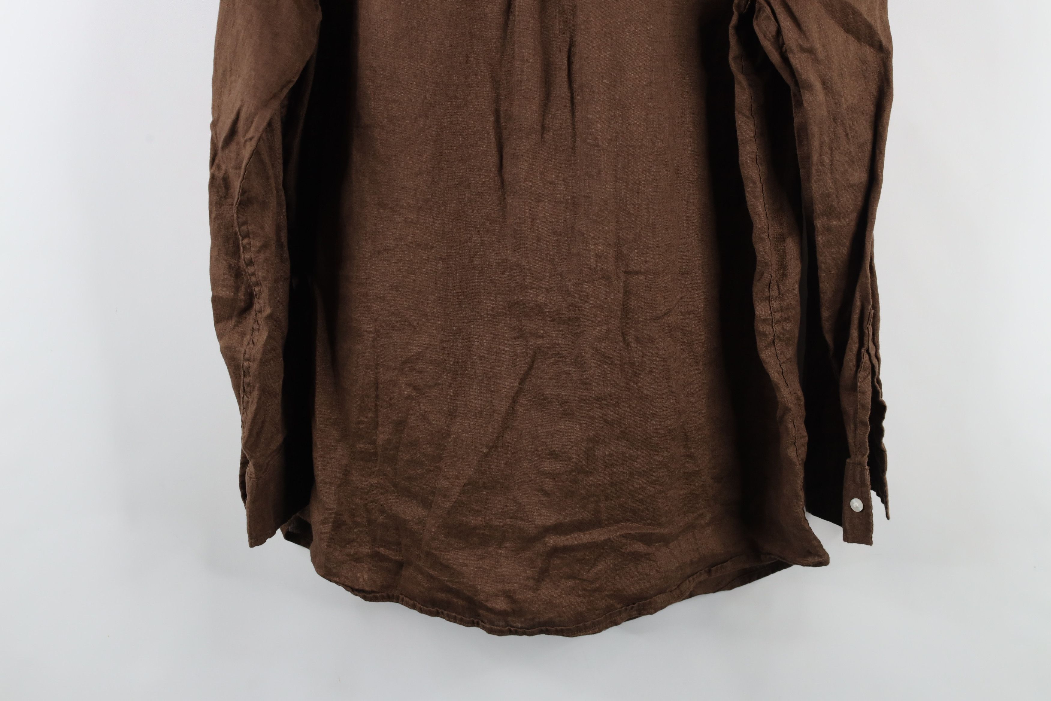 Gap × Vintage Vintage Y2K Gap Boyfriend Baggy Collared Button Shirt Brown Size M / US 6-8 / IT 42-44 - 8 Thumbnail