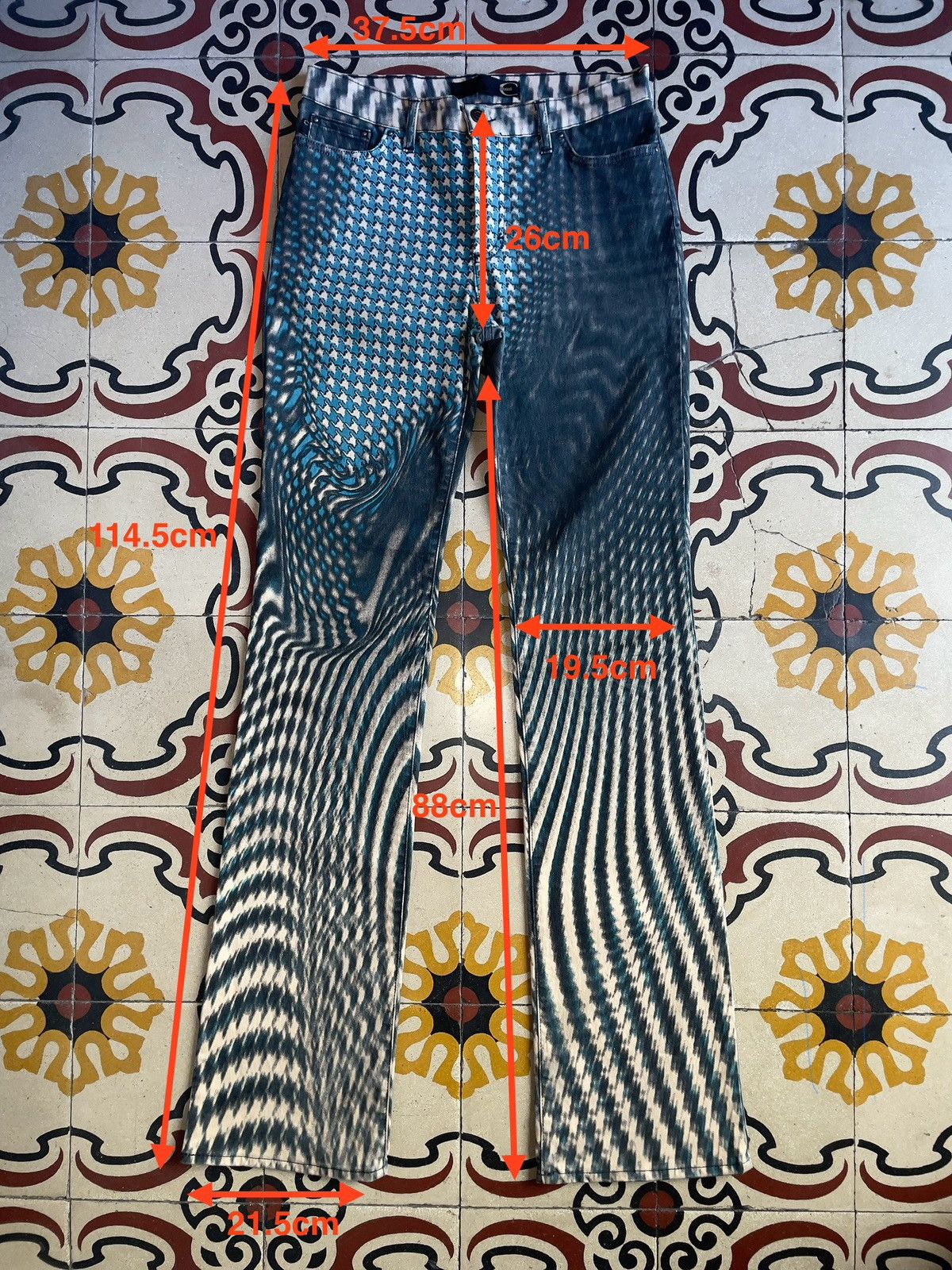 Just Cavalli × Roberto Cavalli Roberto Cavalli 90s Psychedelic Illusion Flared Bootcut Pant Size 30" / US 8 / IT 44 - 6 Thumbnail