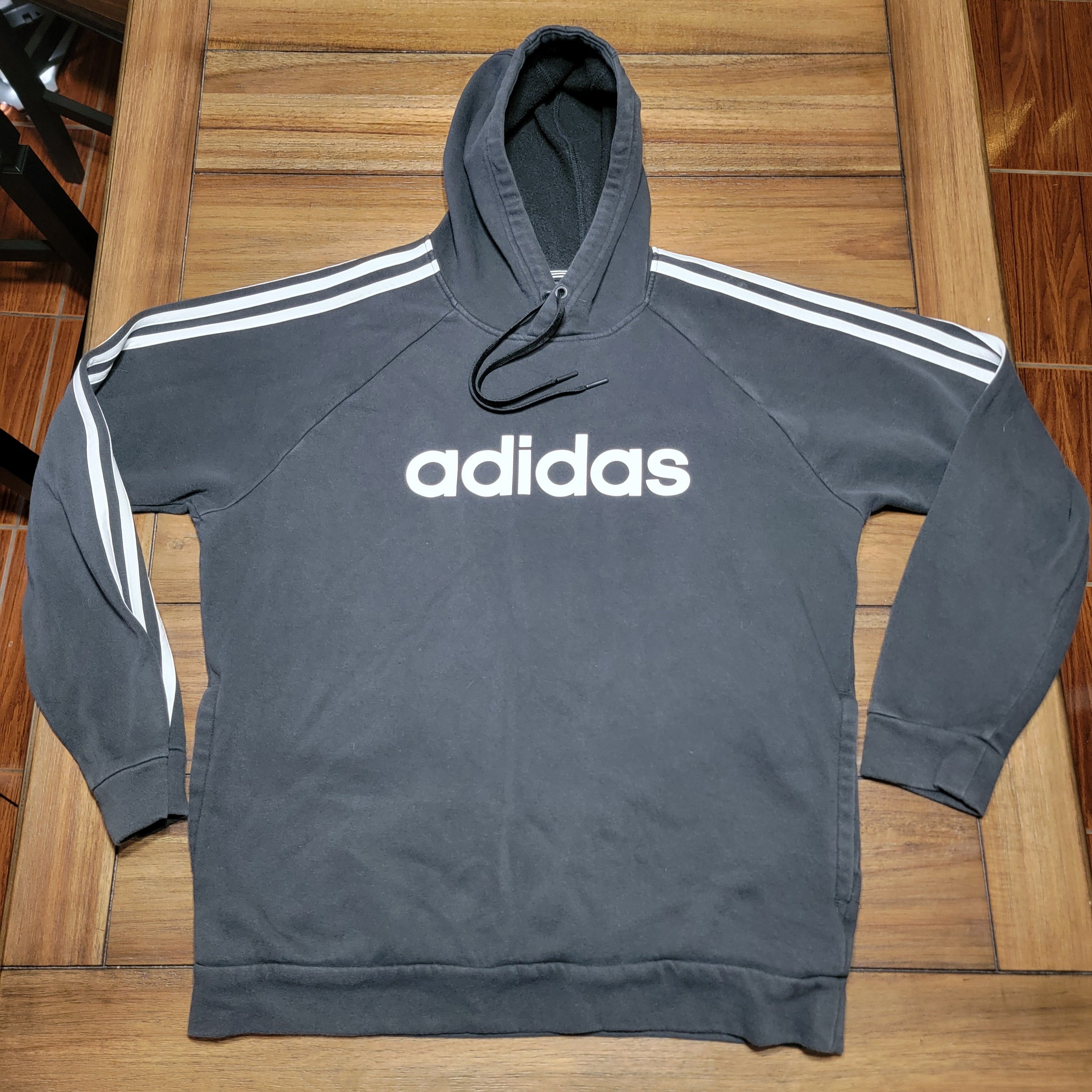 Adidas Adidas LS Pullover Unisex Hoodie Classic Stripes - Large Size US L / EU 52-54 / 3 - 1 Thumbnail