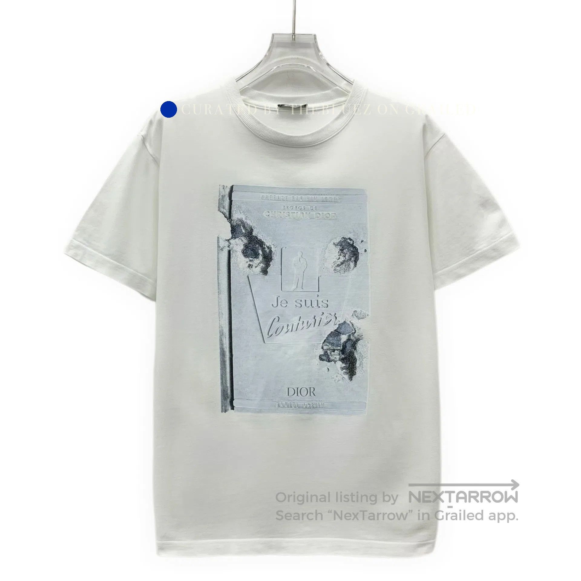 Daniel Arsham × Dior × Kim Jones White T-shirt With Eroded 