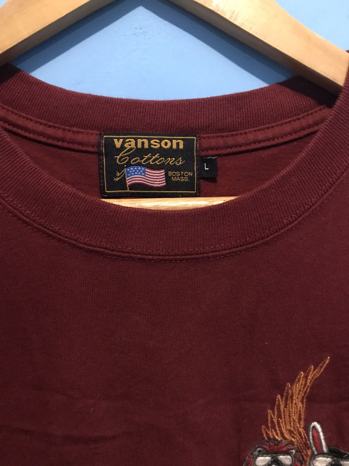 Vanson Leathers Vanson Leathers x TFOA Embroidered T Shirt Size US L / EU 52-54 / 3 - 7 Thumbnail