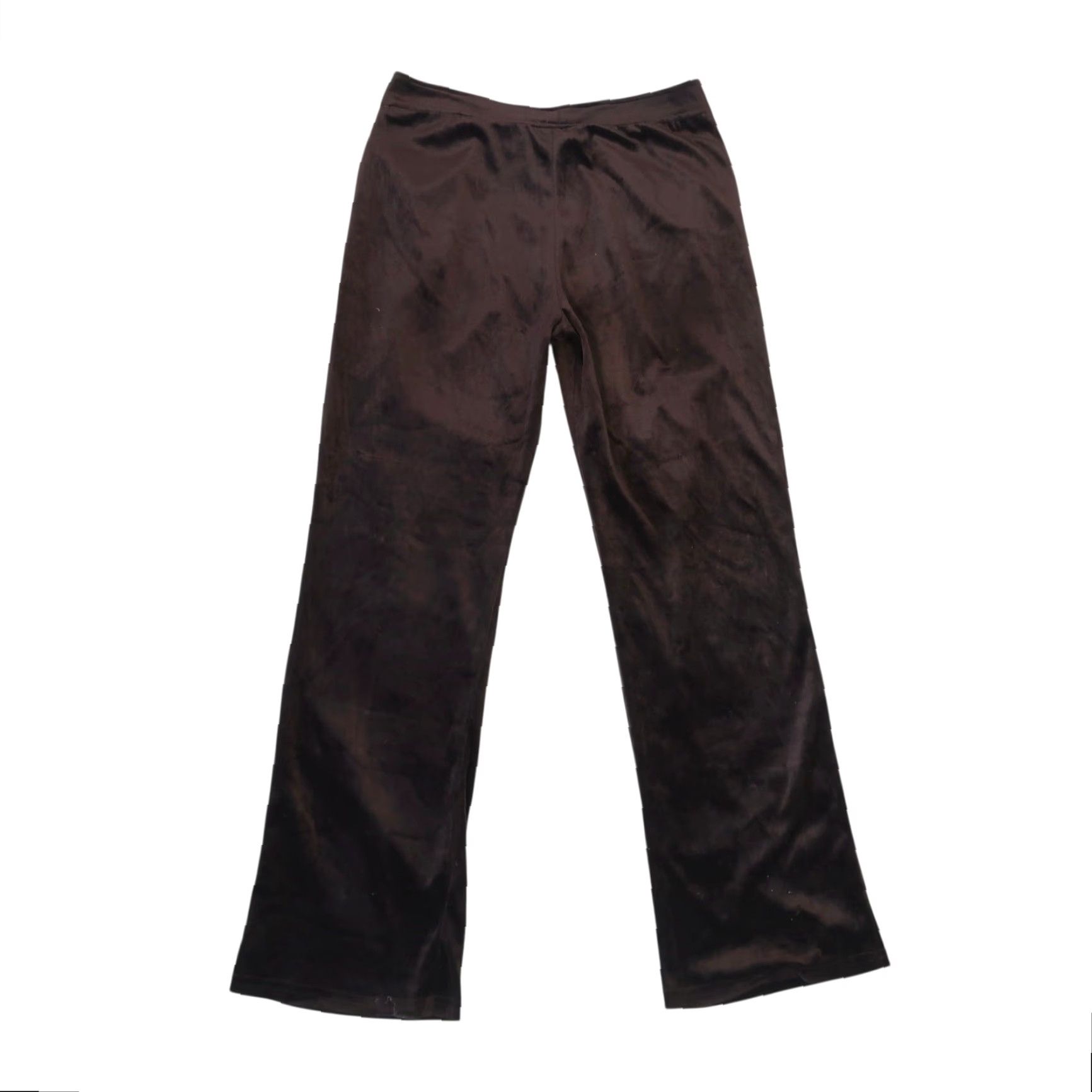 Velvet VINTAGE 90s Chocolate Brown Velvet Mid Rise Bootcut Flare Pants XL Women Velvet Acetate Polyester Black? Size 40" / US 18 - 3 Thumbnail