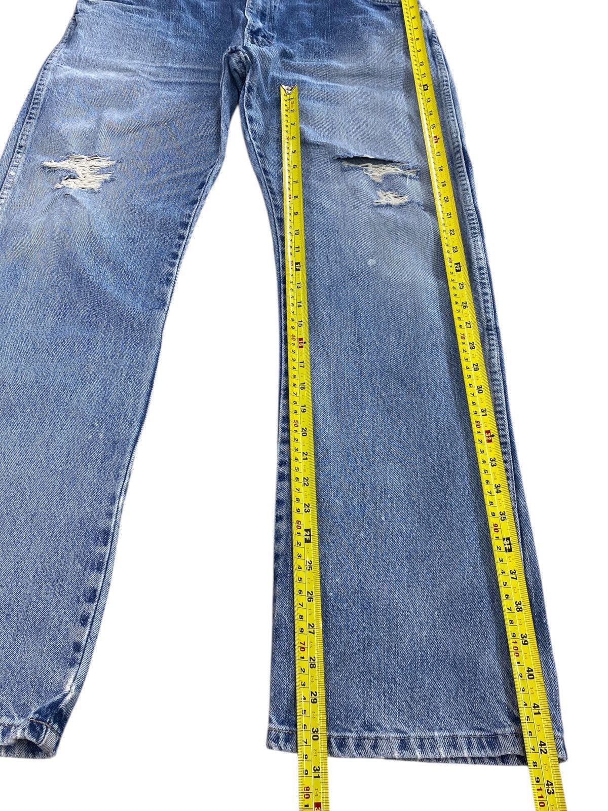 Dickies Dickies Distressed Light Wash Baggy Wide Leg Jeans Size US 36 / EU 52 - 7 Thumbnail