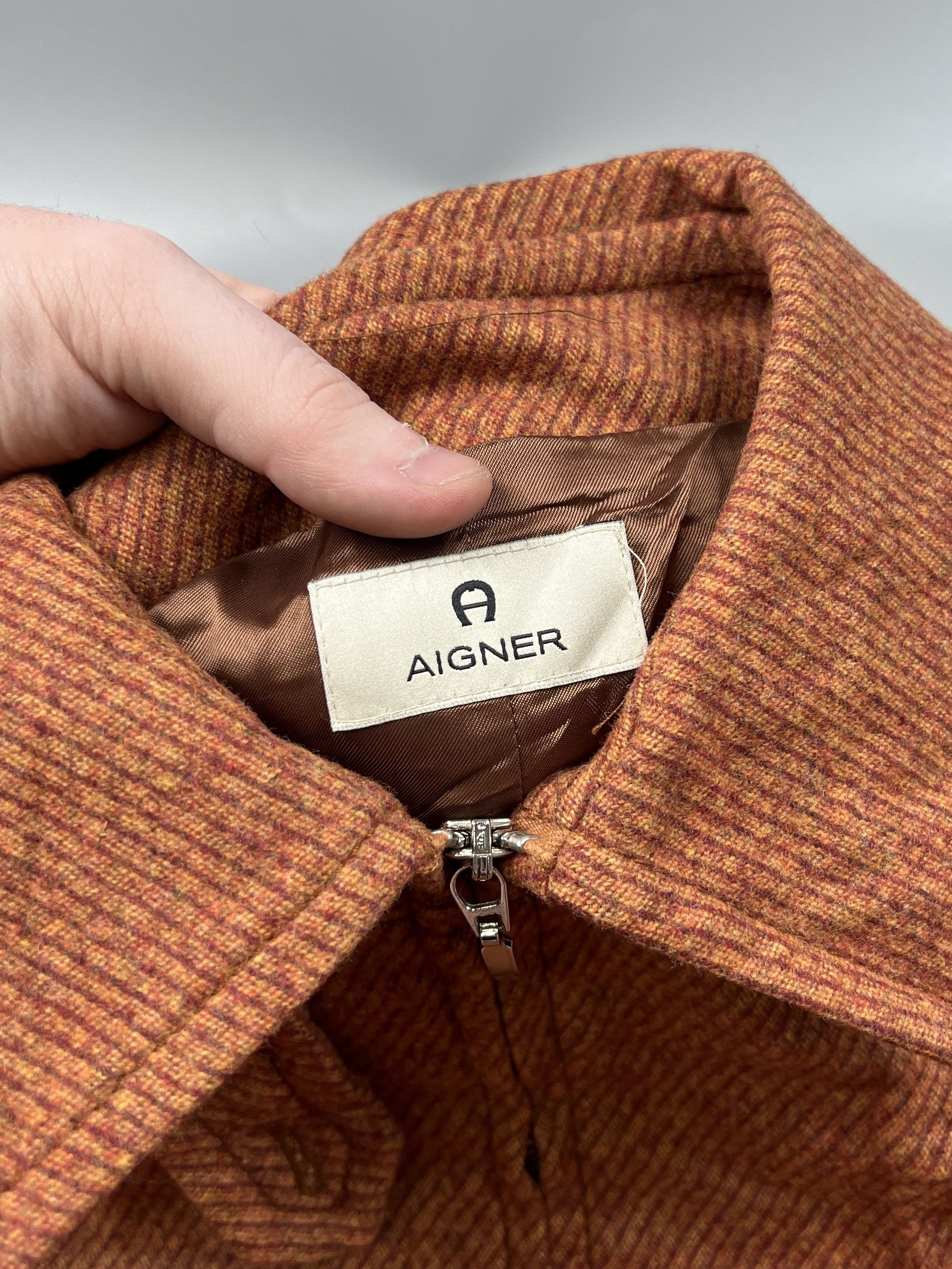 Etienne Aigner Etienne Aigner Wool Collared Bomber Jacket (Y0725) Size XL / US 12-14 / IT 48-50 - 6 Thumbnail