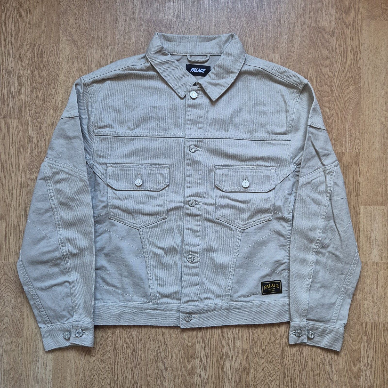 Palace Palace Panel Denim Jacket Stoney Grey Small Brand New FW24 Size US S / EU 44-46 / 1 - 1 Thumbnail