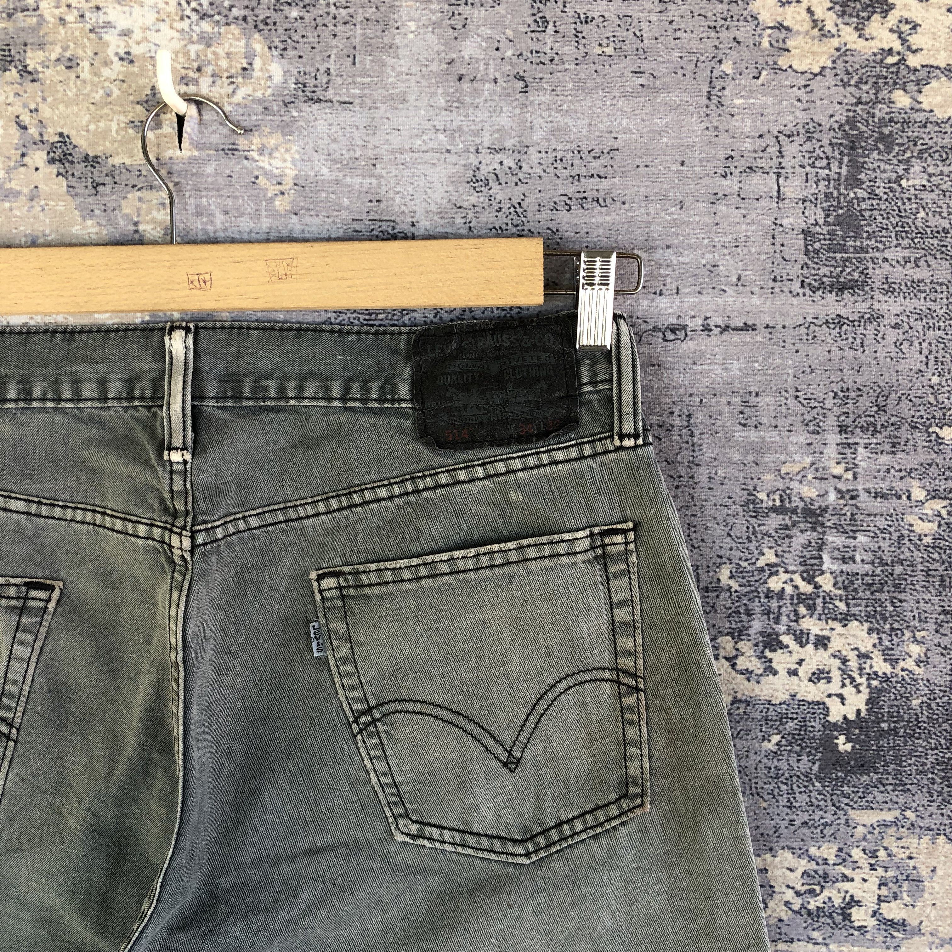 Levi's Vintage Levis Super Black Ash Gray Jeans Levi's 514 Denim Size US 34 / EU 50 - 5 Thumbnail