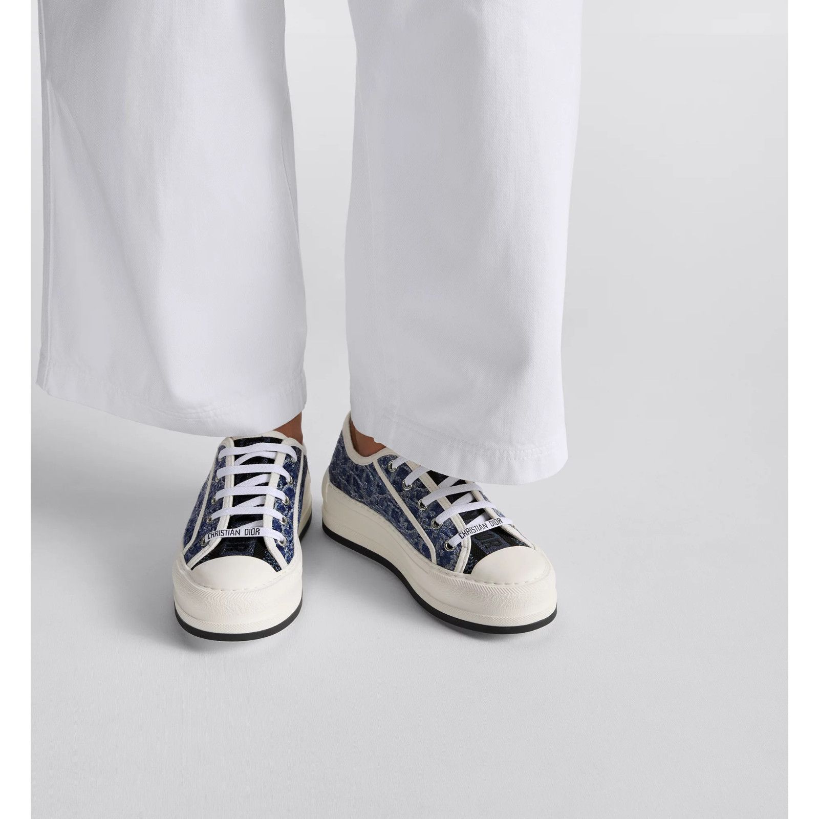 Dior Dior Walk'N'Dior Denim Logo Flat Low Platform Sneaker 41 Size US 11 / IT 41 - 5 Thumbnail