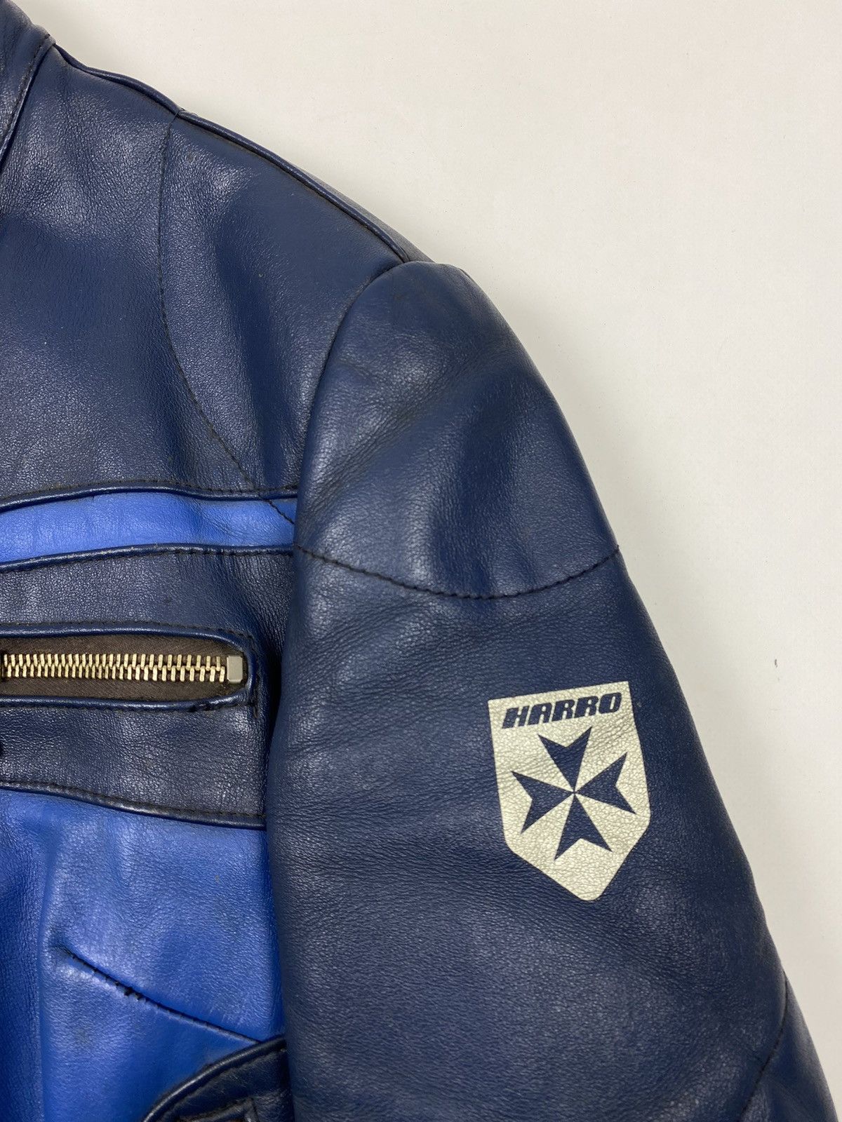 Vintage 1970’s Vintage Harro Two Tone Cafe Racer Leather Jacket Size M / US 6-8 / IT 42-44 - 5 Thumbnail