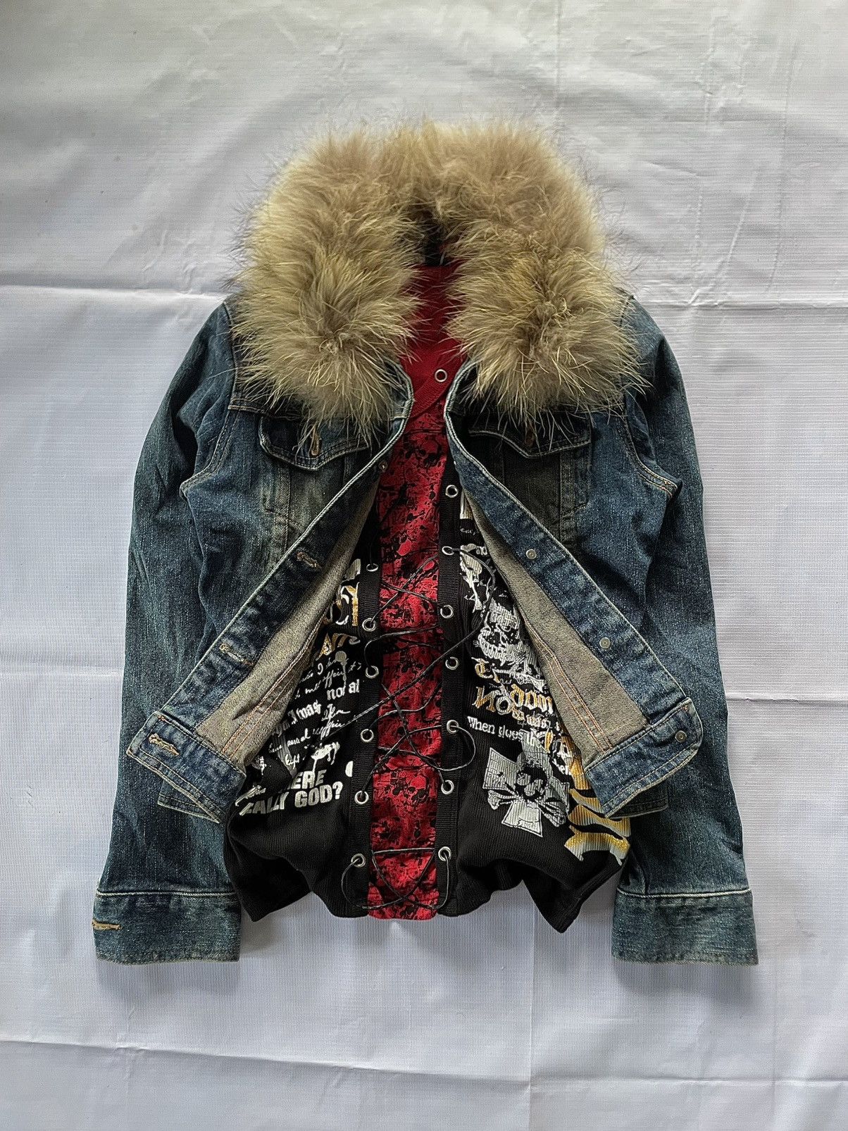 Japanese Image Denim Fur Lgb Ifsix Jackrt Style