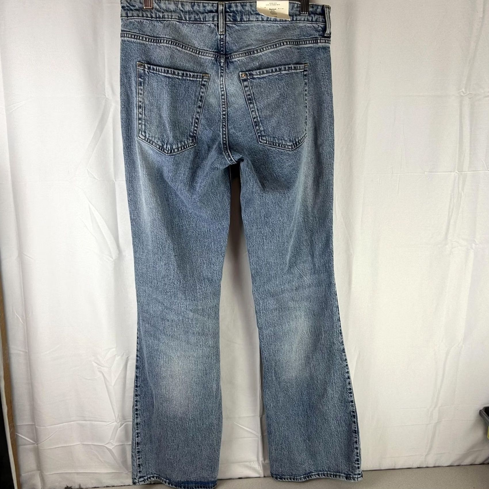 H&M H&M Jeans Womens 10 Blue Bootcut Slim Fit High Waist Light Wash Distressed Denim Size 32" / US 10 / IT 46 - 7 Thumbnail