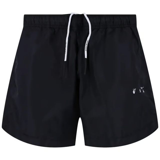 Off-White o1gr1nt0125 Diag Ow Logo Swim Short in Black Size US 26 / EU 42 - 1 Thumbnail