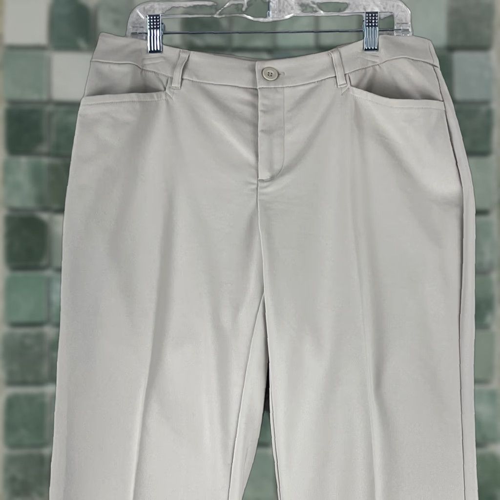 Vintage Christopher & Banks Ivory Straight Leg Dress Pants Womens Size 10 Mid-Rise Regular Fit Pants Topline: City, Preppy Size 32" / US 10 / IT 46 - 1 Thumbnail