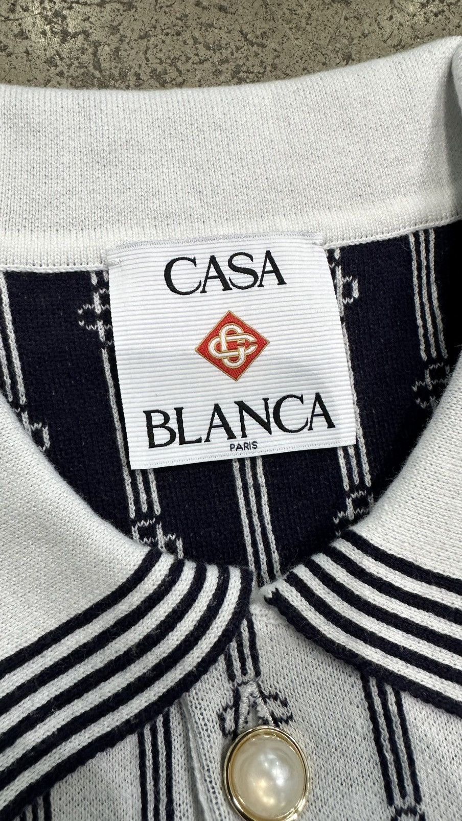 Casablanca CASABLANCA - Monogram Polo Navy Size US M / EU 48-50 / 2 - 2 Thumbnail