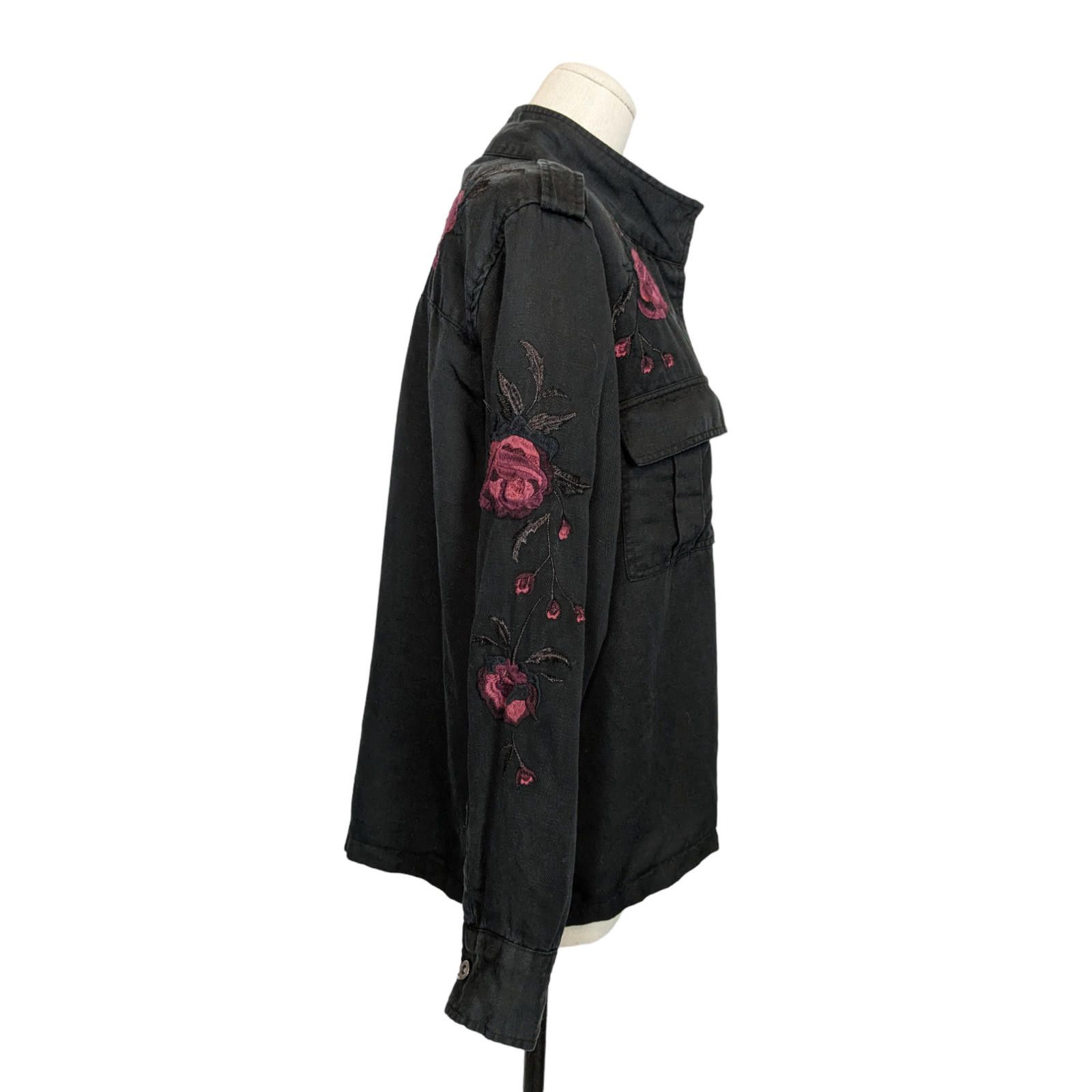 Rails Rails Elliot Floral Embroidered Shirt Jacket Black Small Size S / US 4 / IT 40 - 5 Thumbnail