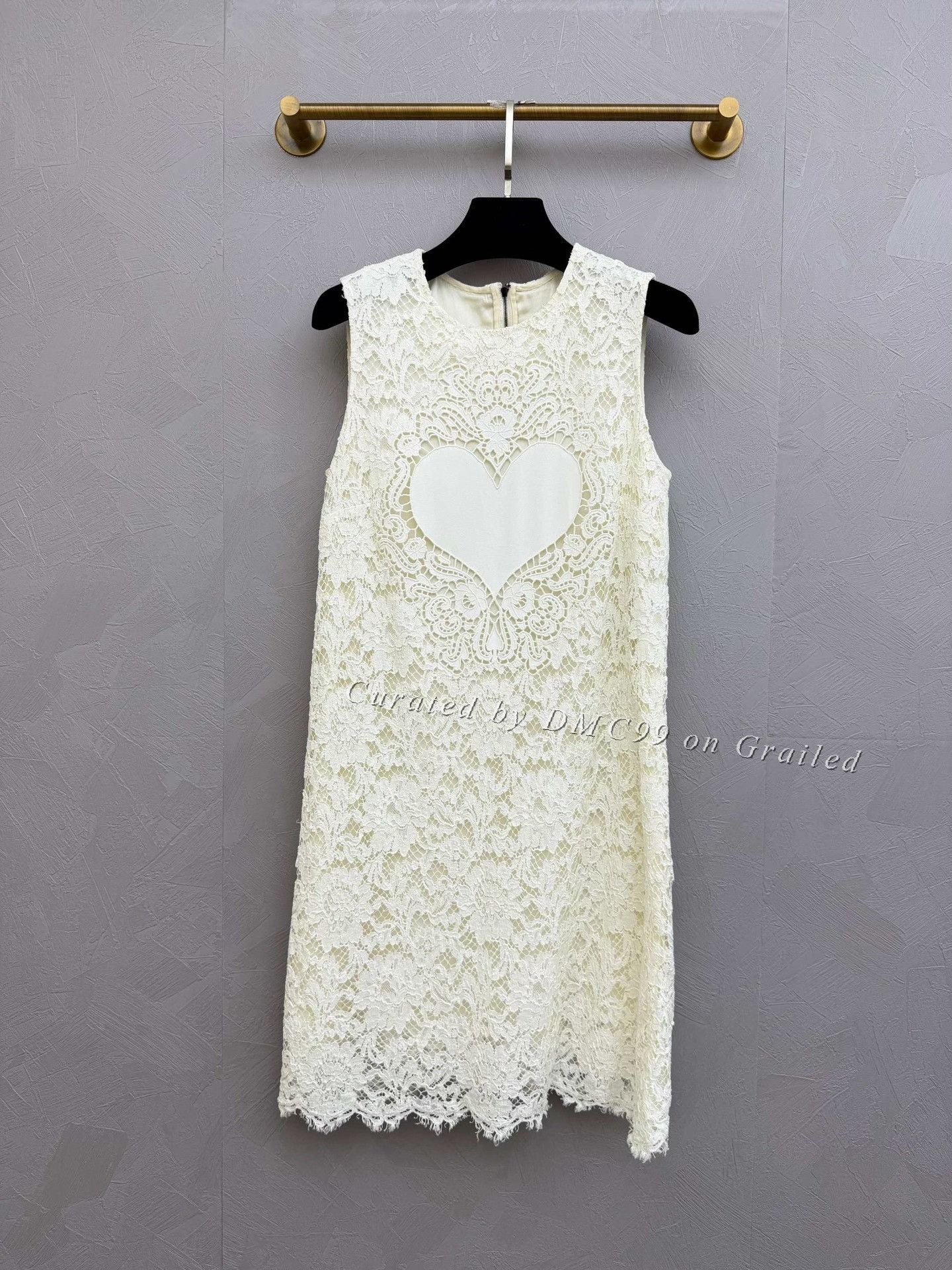 Dolce & Gabbana Dolce&Gabbana Embroidered Heart Lace Silk Dress Size S / US 4 / IT 40 - 1 Thumbnail