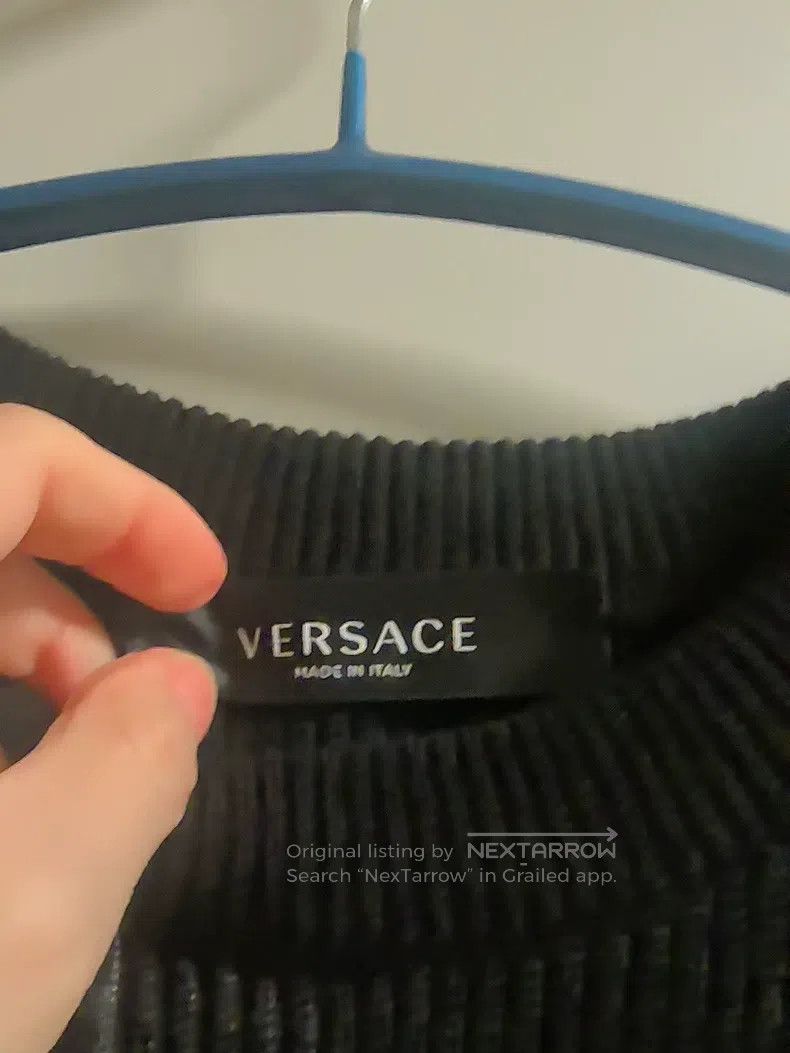 Versace Versace Black cut-out knitted sweater Size US XXS / EU 40 - 4 Thumbnail