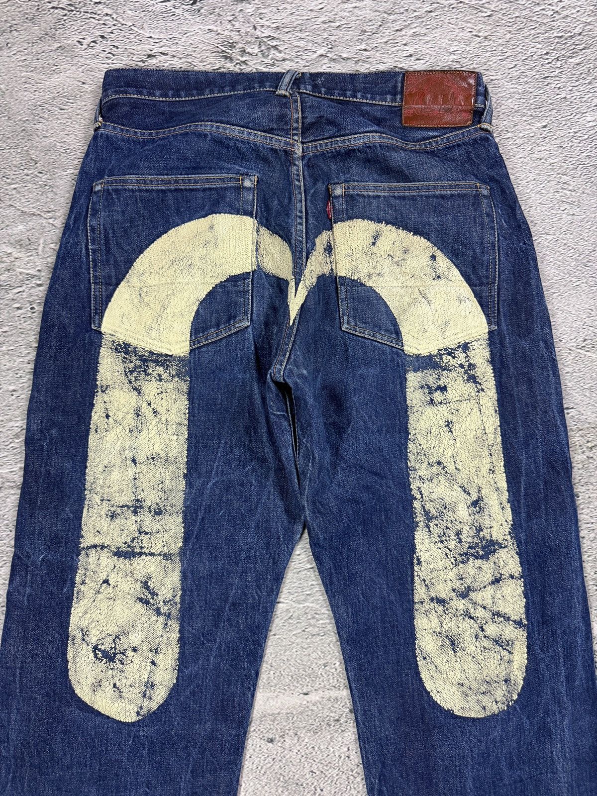 Evisu Evisu jeans white daicock big logo blue selvedge denim Size US 32 / EU 48 - 2 Thumbnail