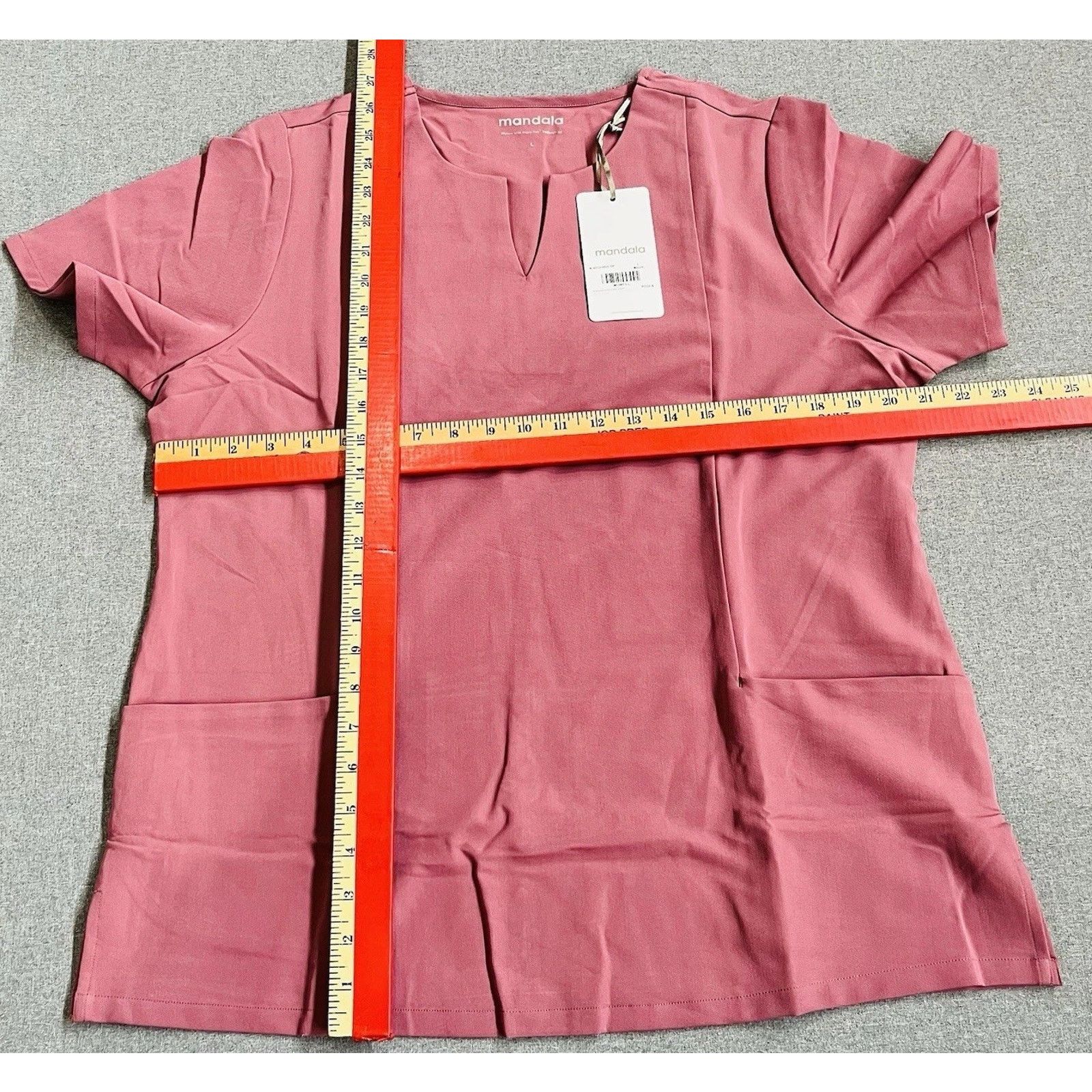 Other Brand New Mandala Women's Scrub Top, Pink, L, Size L / US 10 / IT 46 - 2 Thumbnail
