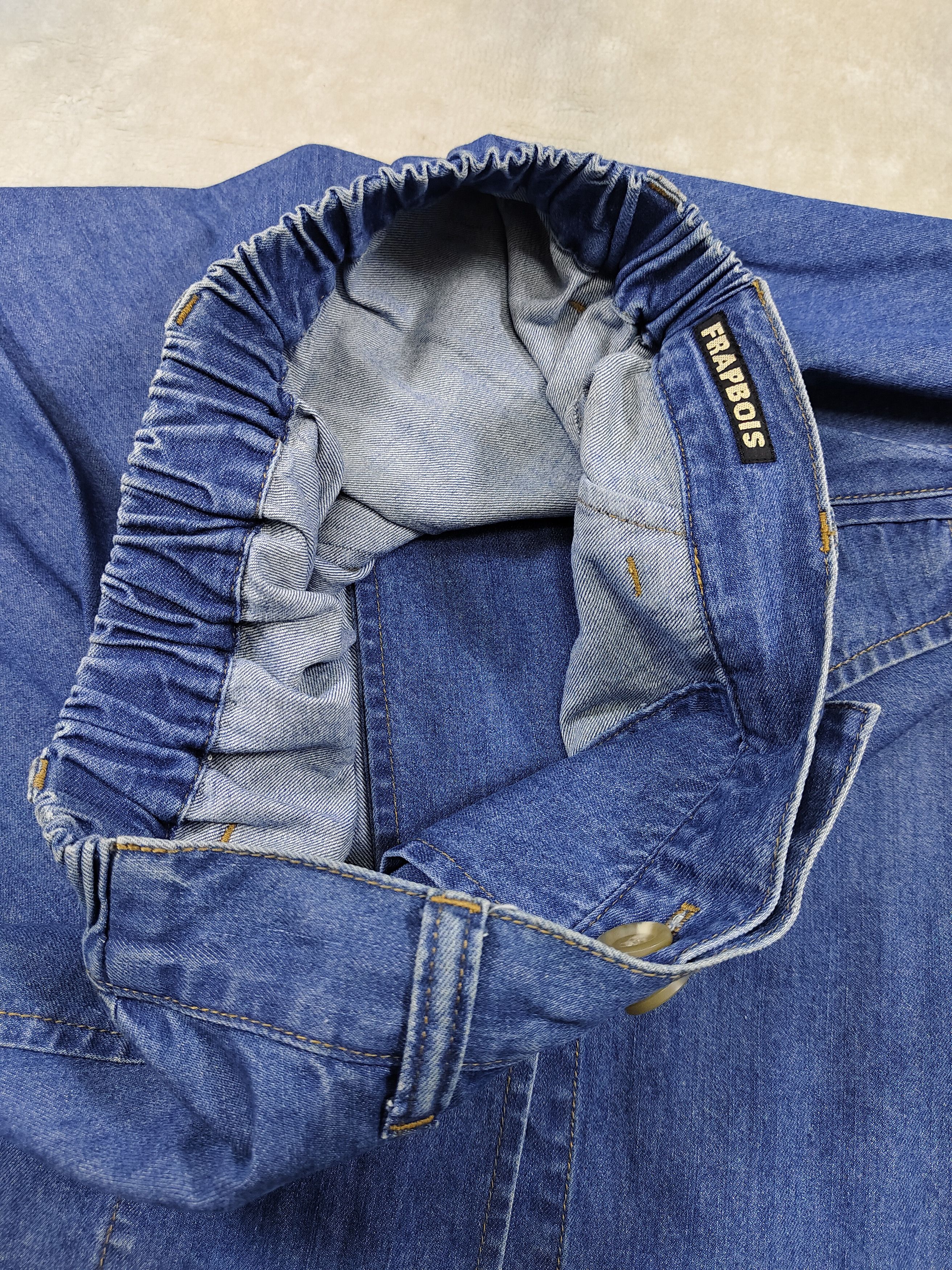 Frapbois SAMPLE🔥Frapbois🇯🇵 A-Line Wide Flare Denim Skirt Size 32" / US 10 / IT 46 - 6 Thumbnail